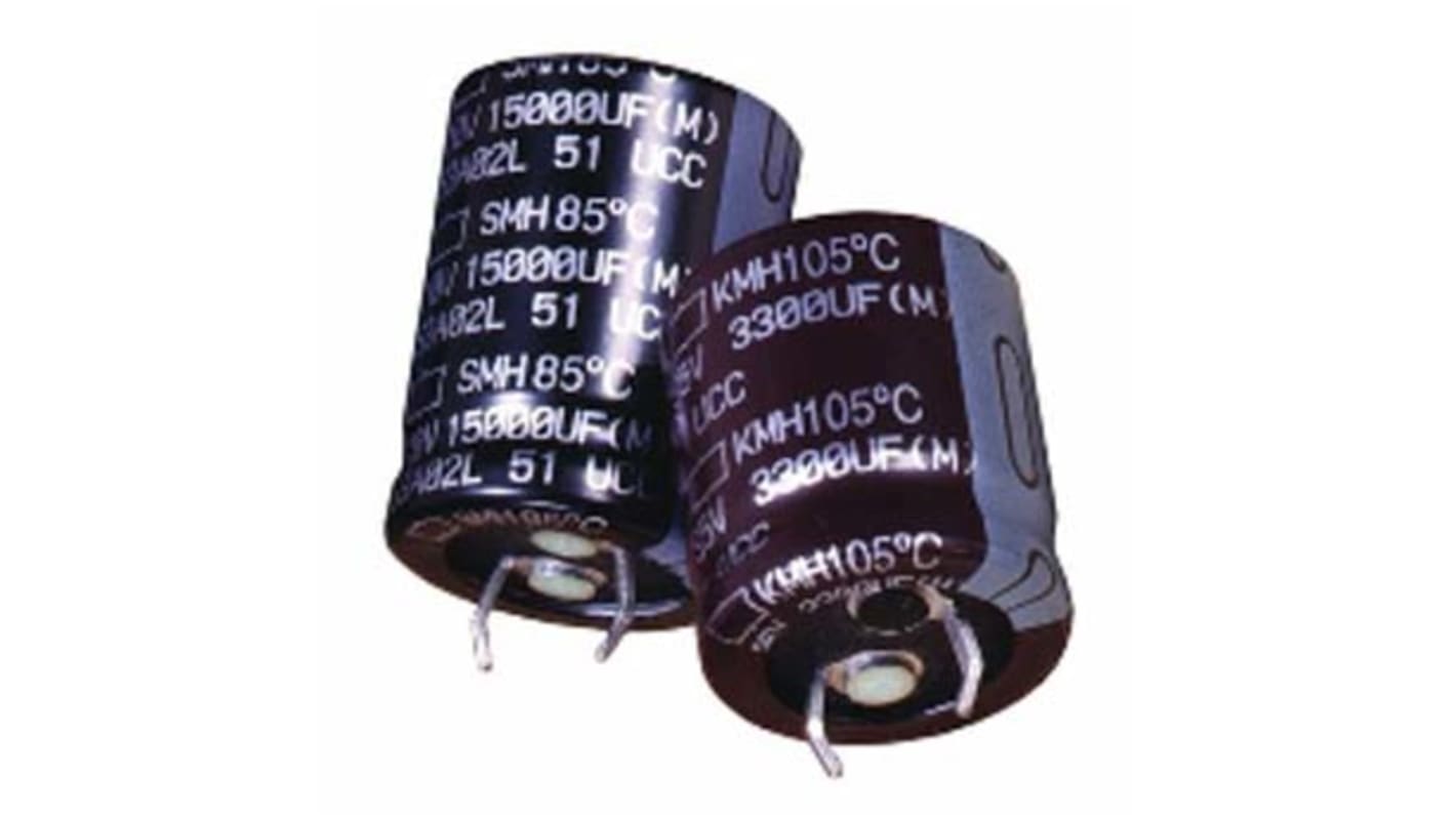 Nippon Chemi-Con 33000μF Electrolytic Capacitor 10V dc, Snap-In - EKMH100VSN333MQ45S