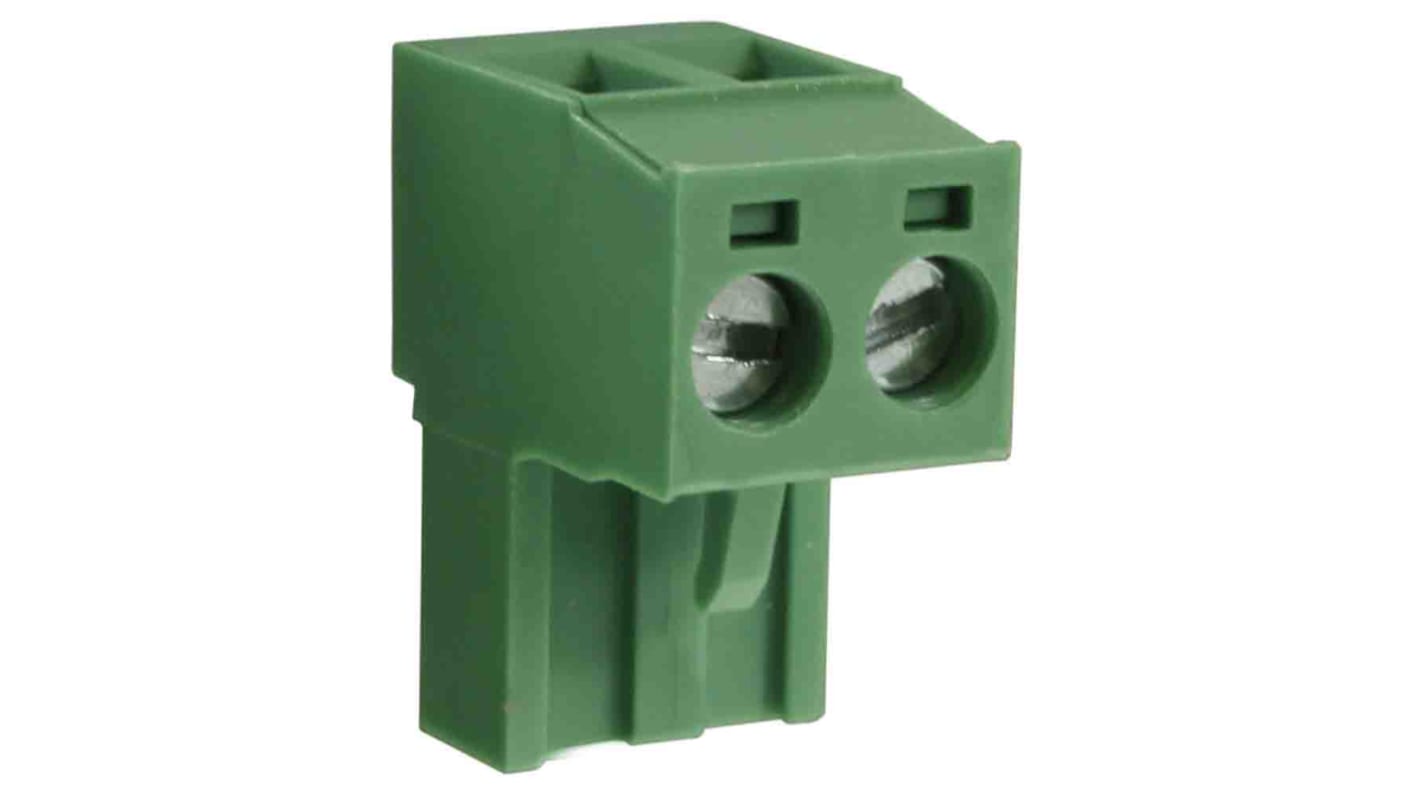 RS PRO 5mm Pitch 5 Way Pluggable Terminal Block, Plug, Through Hole, Screw Termination