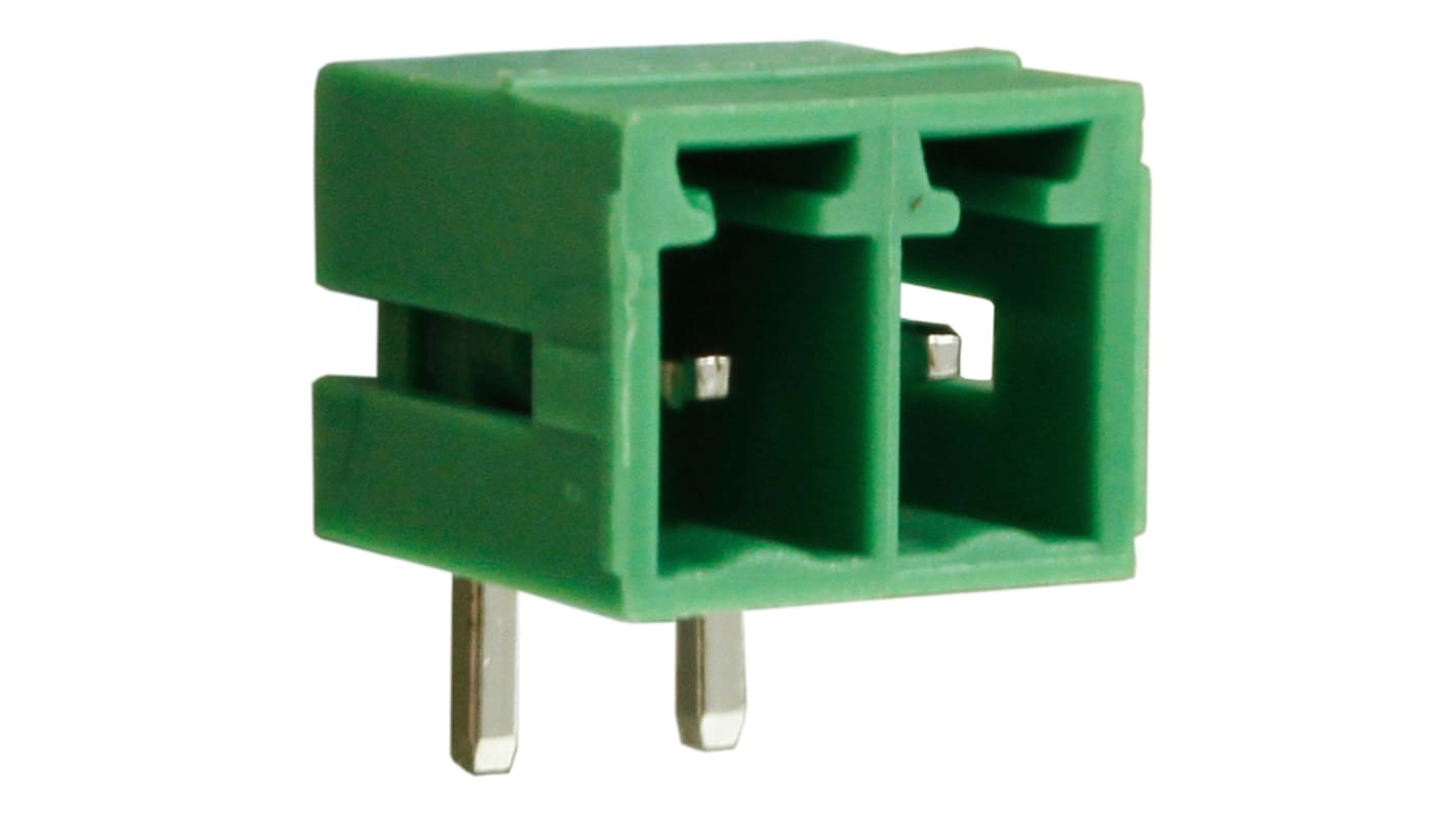 RS PRO 3.81mm Pitch 5 Way Right Angle Pluggable Terminal Block, Header, Through Hole, Screw Termination