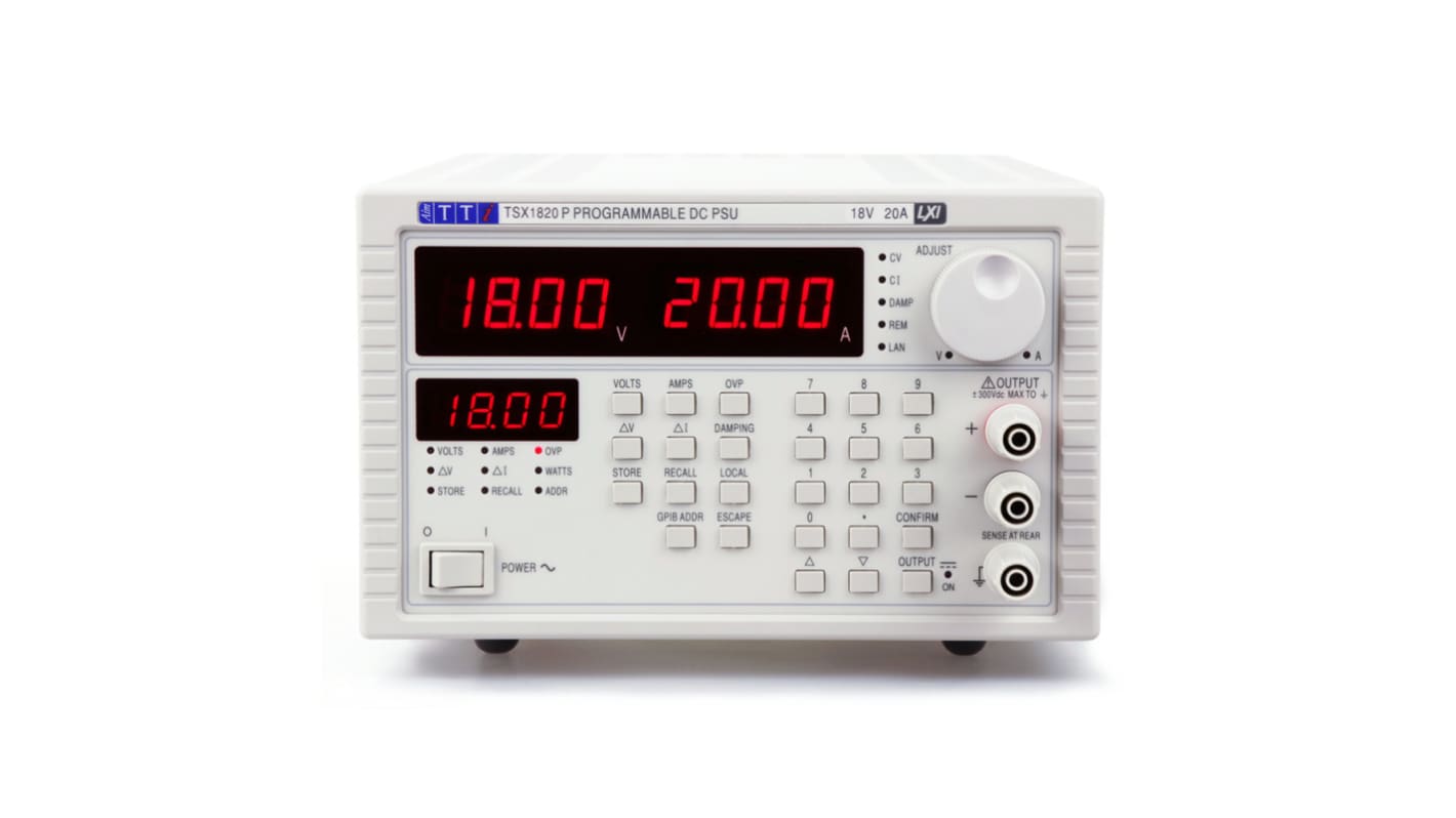 Aim-TTi TSX Series Digital Bench Power Supply, 0 → 18V, 0 → 20A, 1-Output, 360W