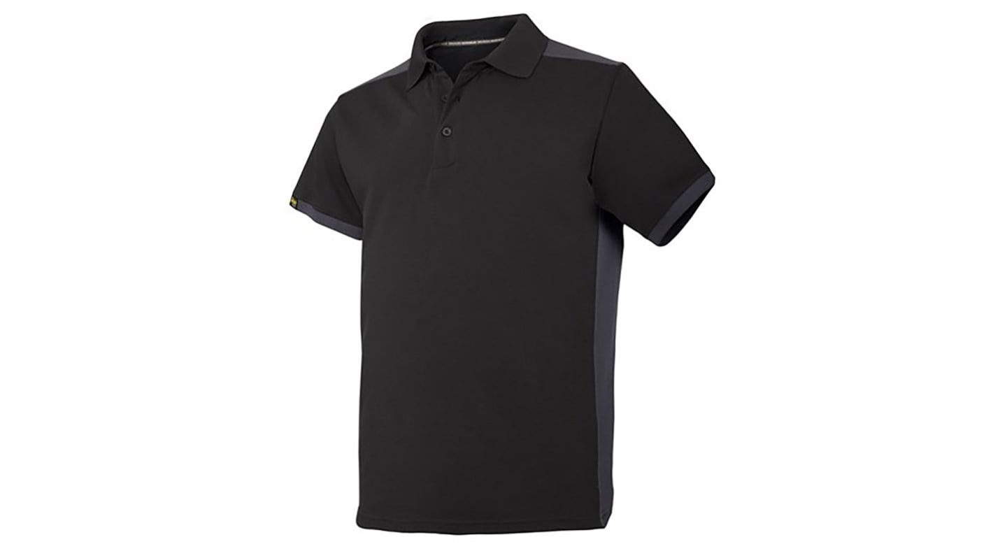 Snickers AllroundWork Sort/grå Bomuld, polyester Poloshirt, M