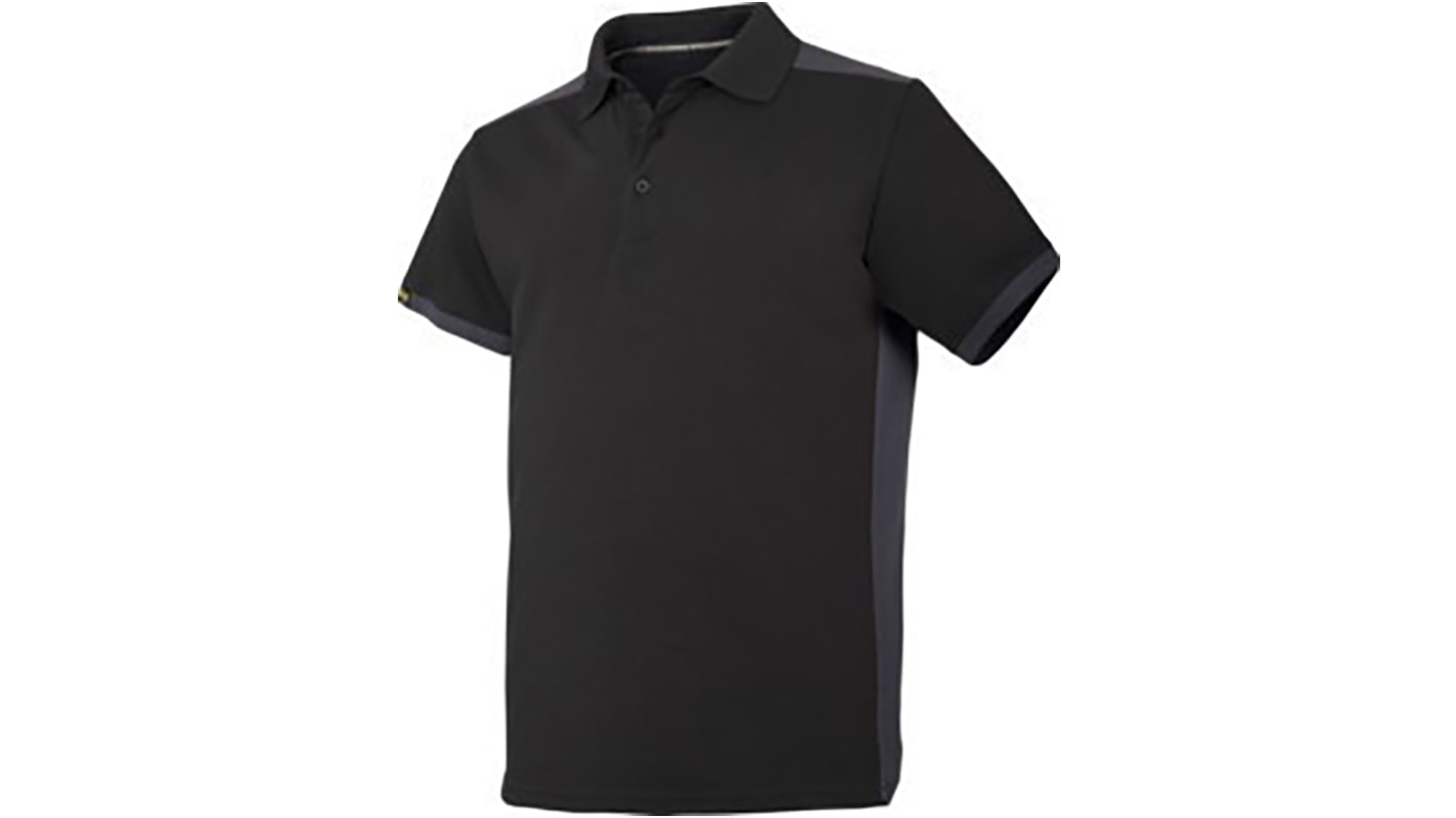 Polo manches courtes Snickers AllroundWork, Noir/Gris, taille S, en Coton, polyester