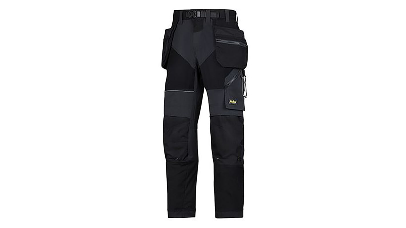 Pantalon de travail Snickers FlexiWork Homme, Noir en Polyester