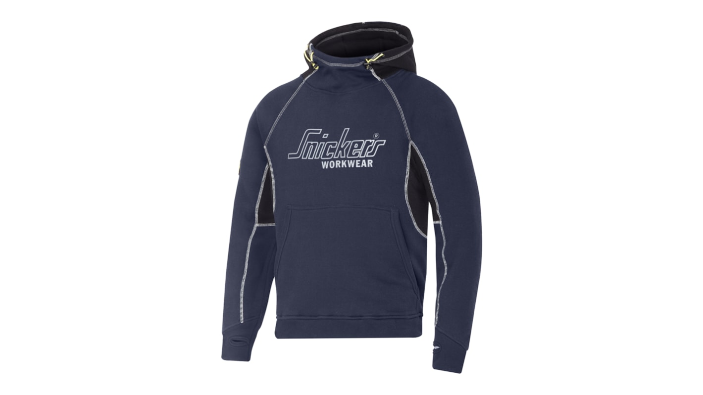 Snickers Navy Polyester, Cotton Men's Work Hoodie S