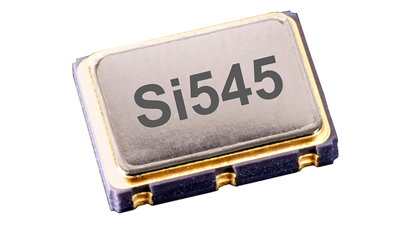 Silicon Labs, 100MHz Clock Oscillator, ±20ppm LVPECL, 6-Pin SMD 545AAA100M000BAG