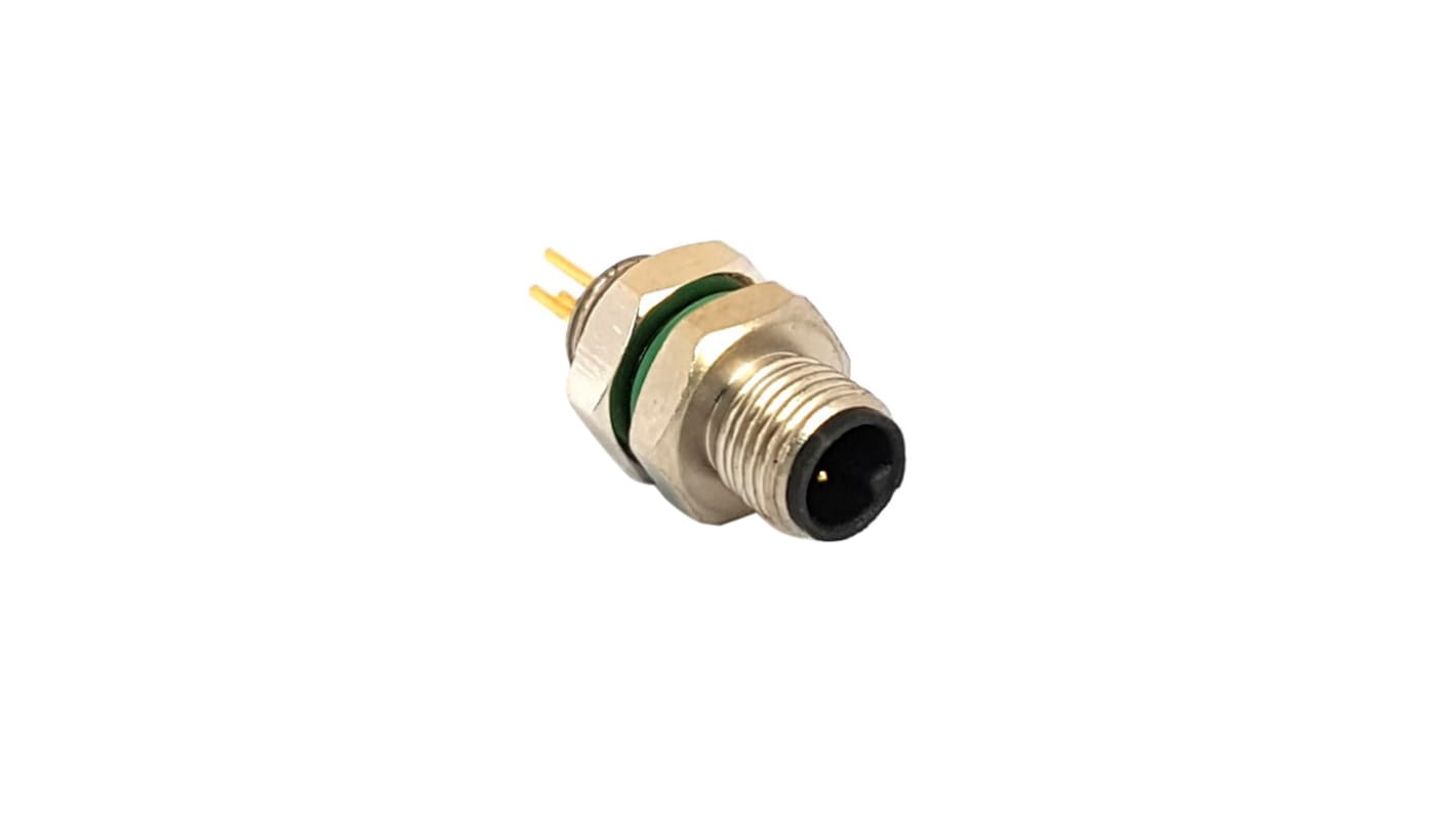 Bulgin Circular Connector, 4 Contacts, Front Mount, M5 Connector, Plug, Male, IP67, Buccaneer M5 Series