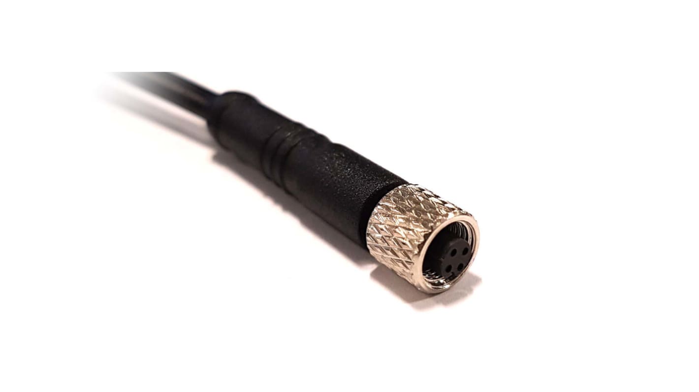 Cable de conexión Bulgin, con. A M5 Hembra, 3 polos, con. B Sin terminación, long. 1m, 60 V, 1 A, IP67