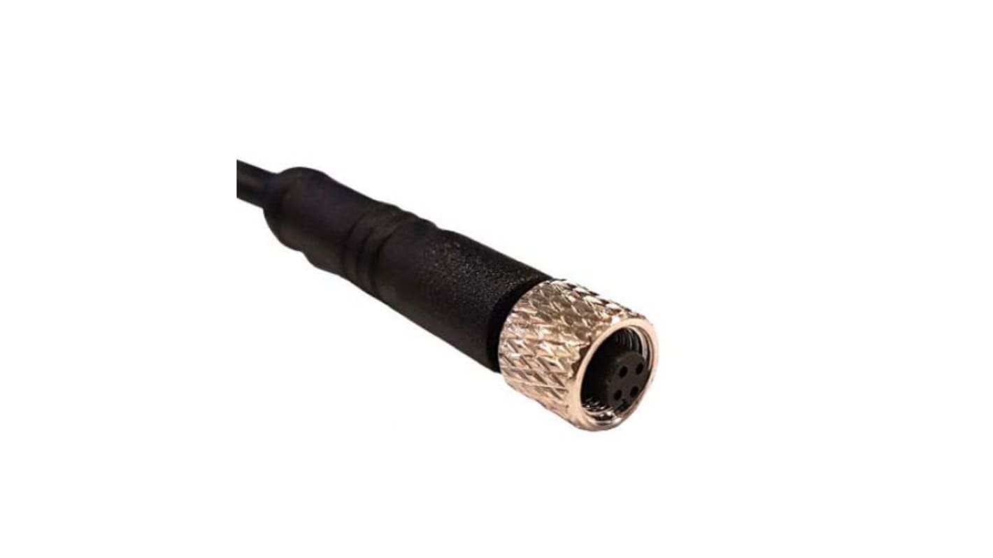 Cable de conexión Bulgin, con. A M5 Hembra, 3 polos, con. B Sin terminación, cod.: A, long. 1m, 60 V, 1 A, IP67