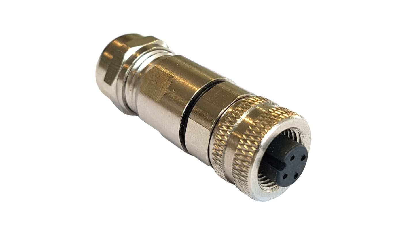 Bulgin Circular Connector, 5 Contacts, Panel Mount, M12 Connector, Socket, Female, IP67, Buccaneer M12 Series