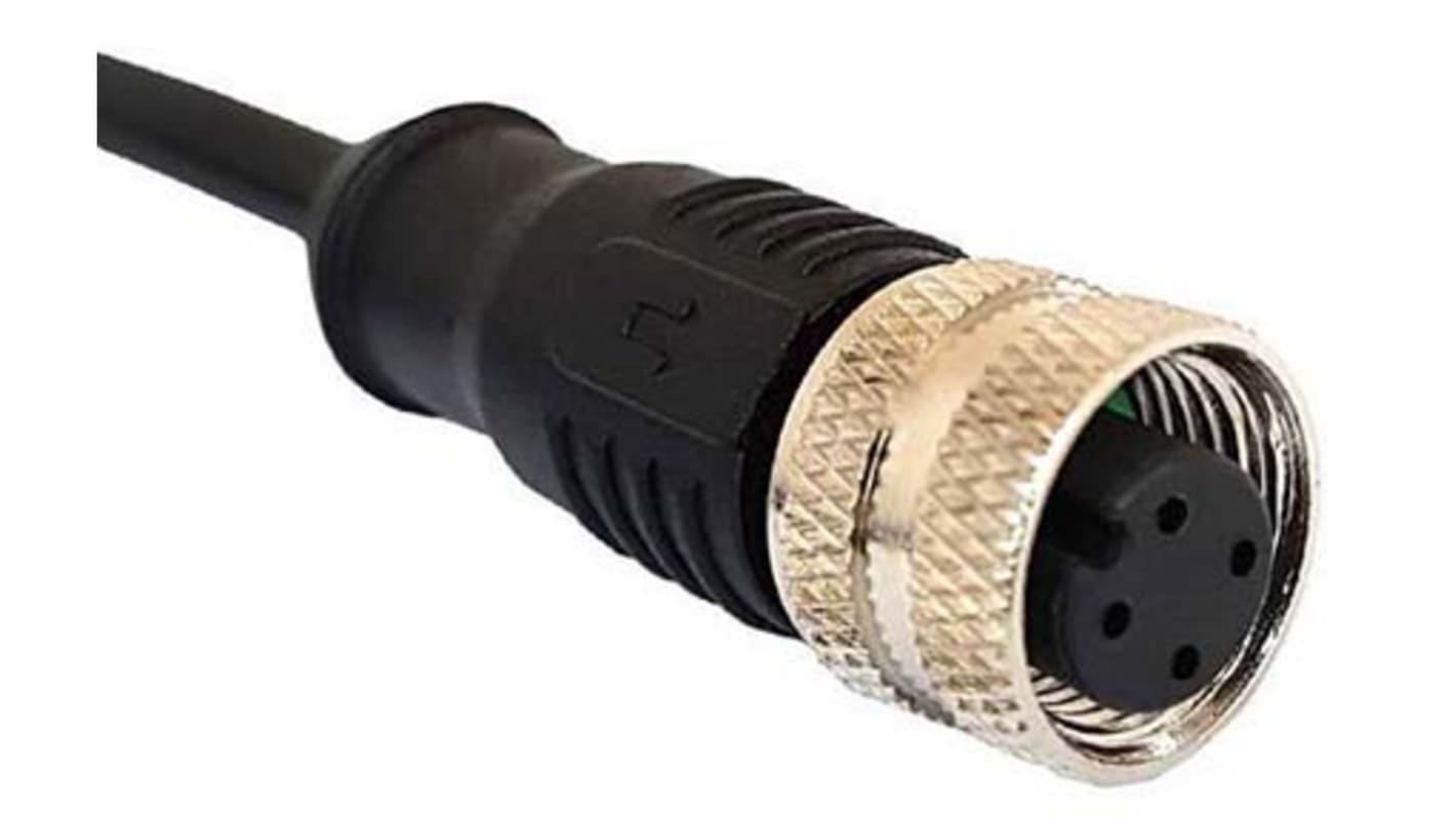 Cable de conexión Bulgin, con. A M12 Hembra, 5 polos, con. B Sin terminación, cod.: B, long. 1m, 60 V, 4 A, IP67