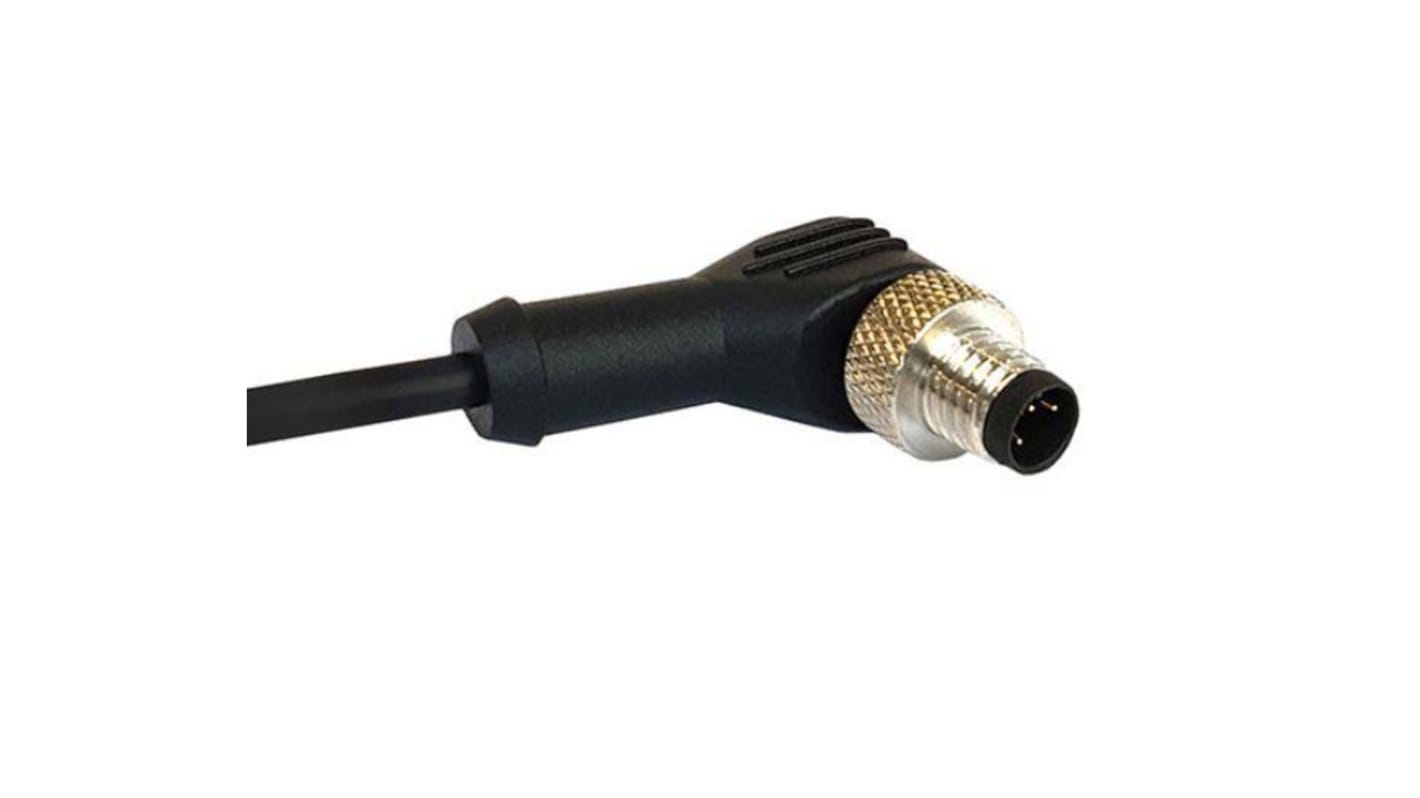 Cable de conexión Bulgin, con. A M12 Macho, 5 polos, con. B Sin terminación, cod.: B, long. 1m, 60 V, 4 A, IP67