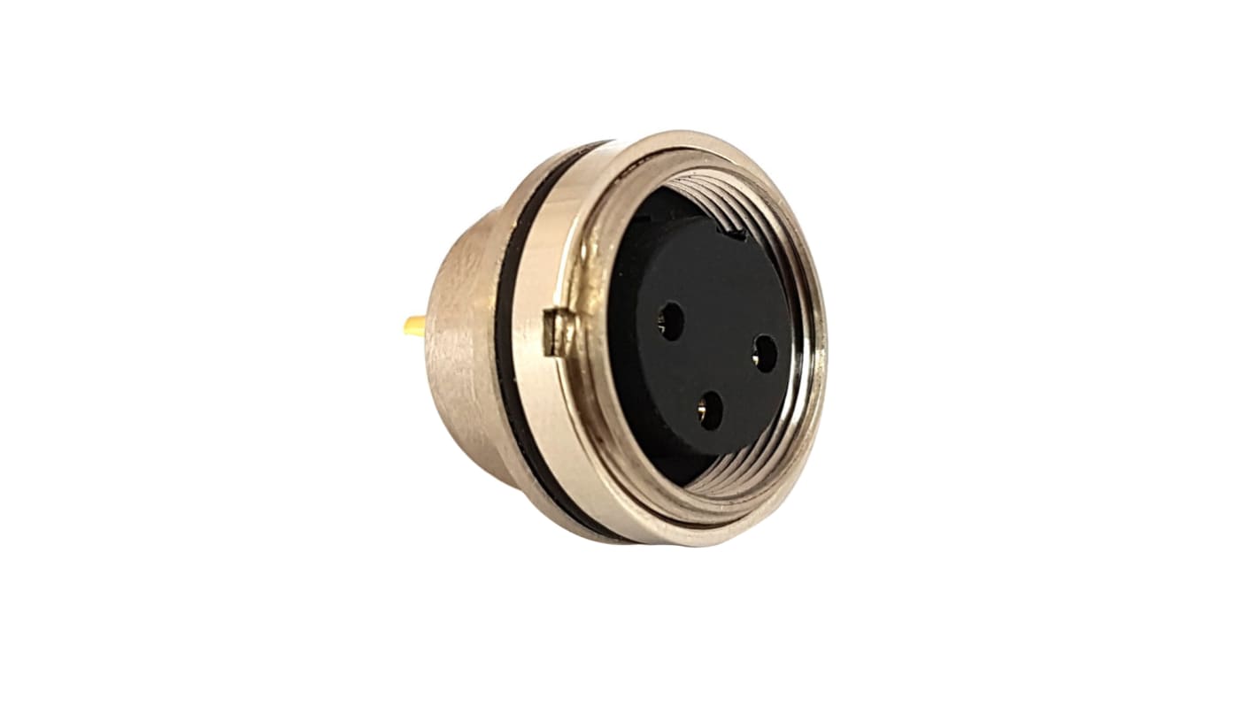 Conector circular Bulgin hembra serie Buccaneer M16 de 6 vías hembra, tamaño carcasa 16, Montaje en Panel, IP67