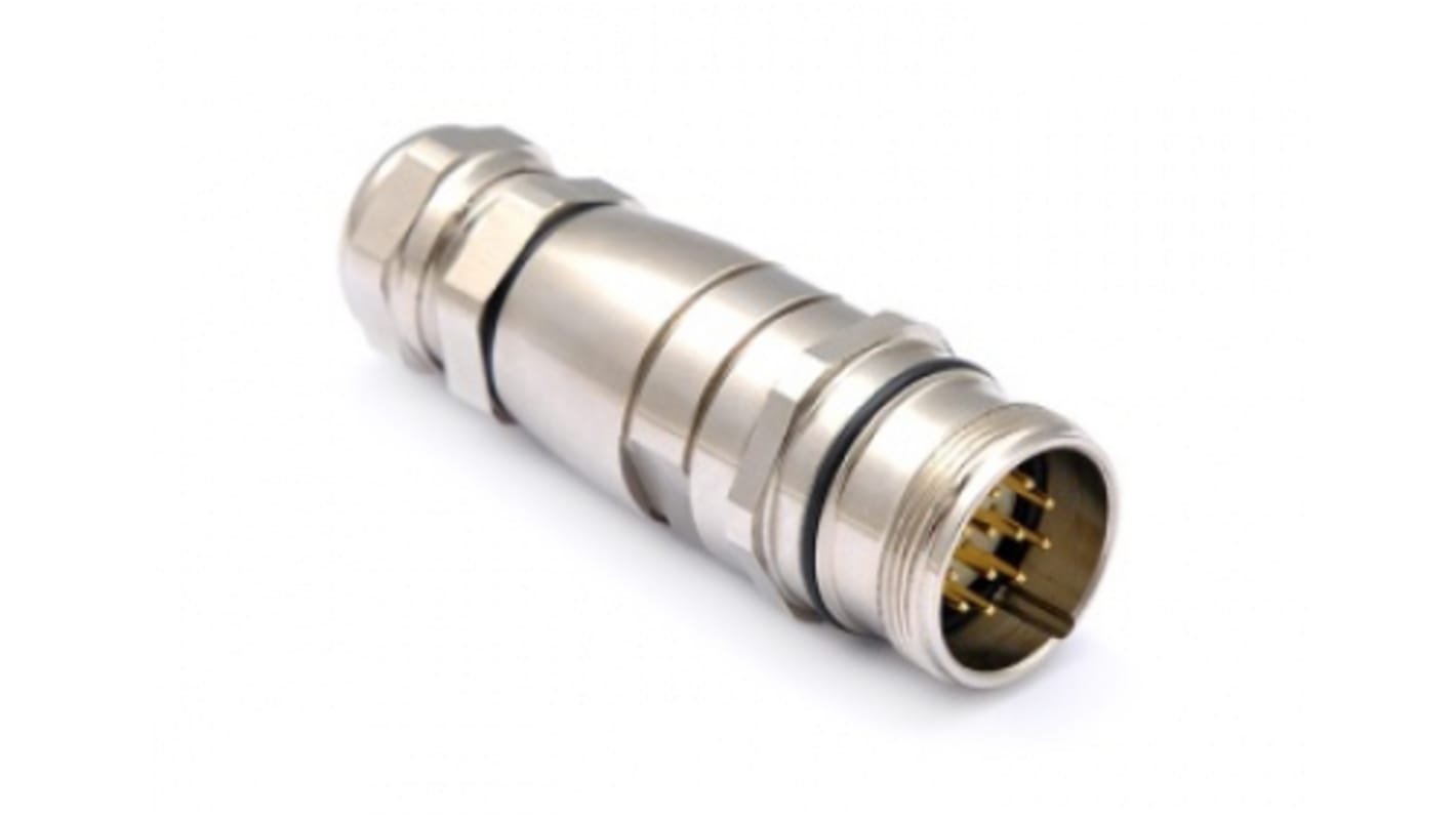 Bulgin Circular Connector, 19 Contacts, Panel Mount, M23 Connector, Plug, Male, IP67, Buccaneer Series