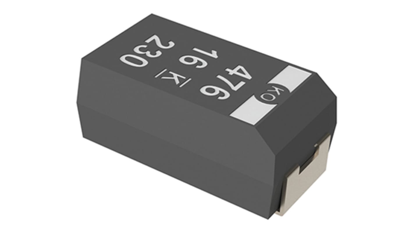 Kemet 100μF Surface Mount Polymer Capacitor, 6.3V dc