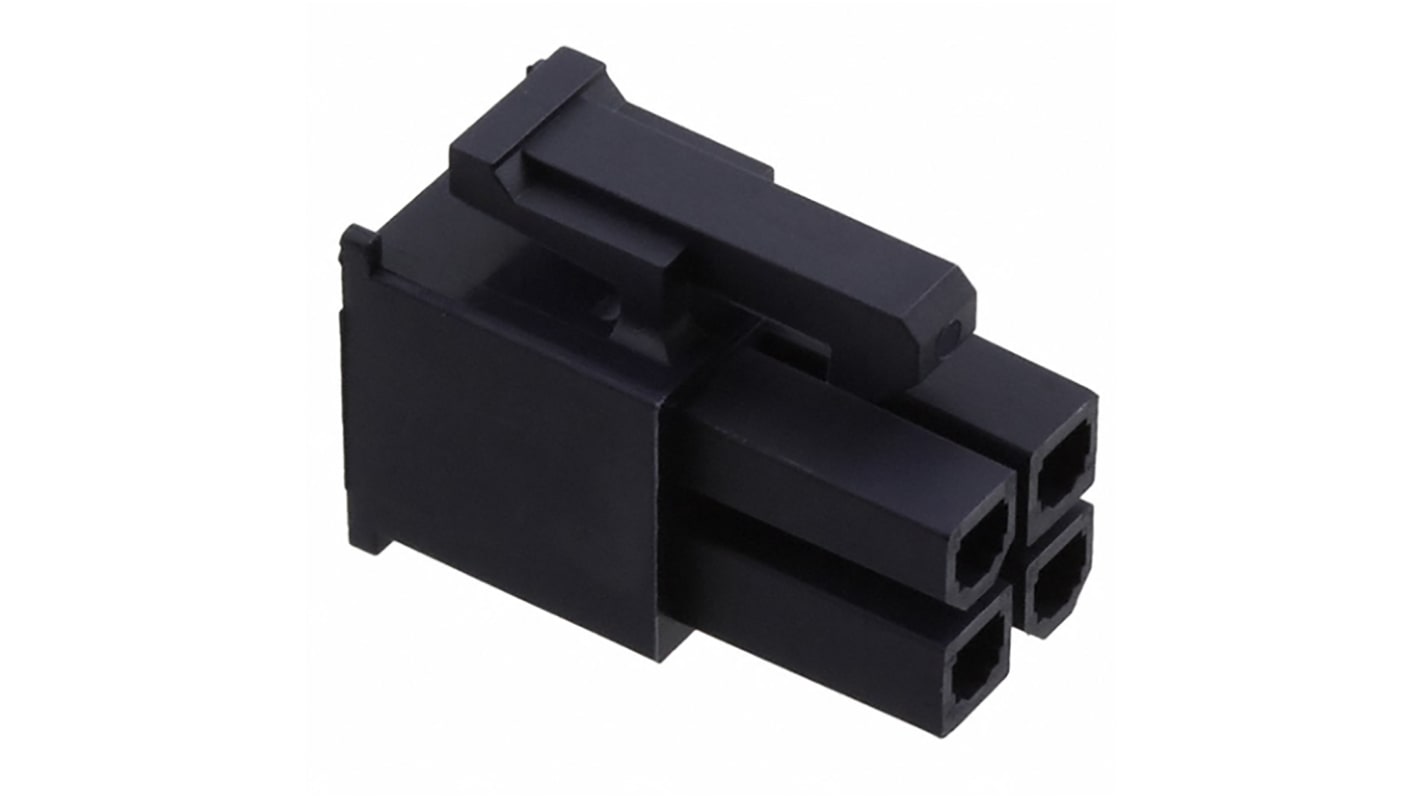 Carcasa de conector Molex Macho 469920410, paso: 4.2mm, 4 contactos, 2 filas, Vertical, Hembra, Montaje de Cable