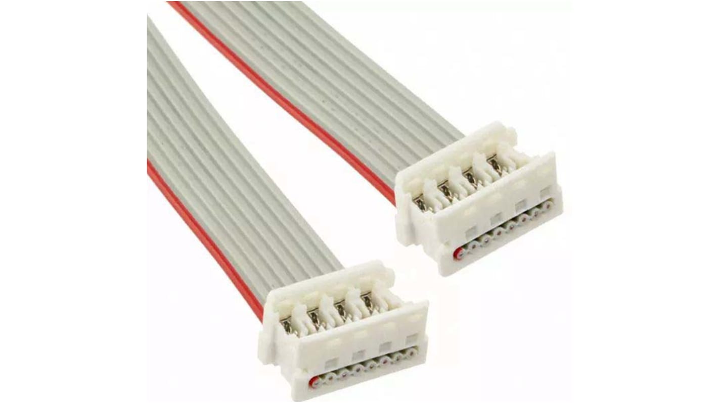 Cable plano Molex Picoflex de 8 conductores, paso 1.27mm, long. 0.15m, con. A: Hembra, con. B: Hembra