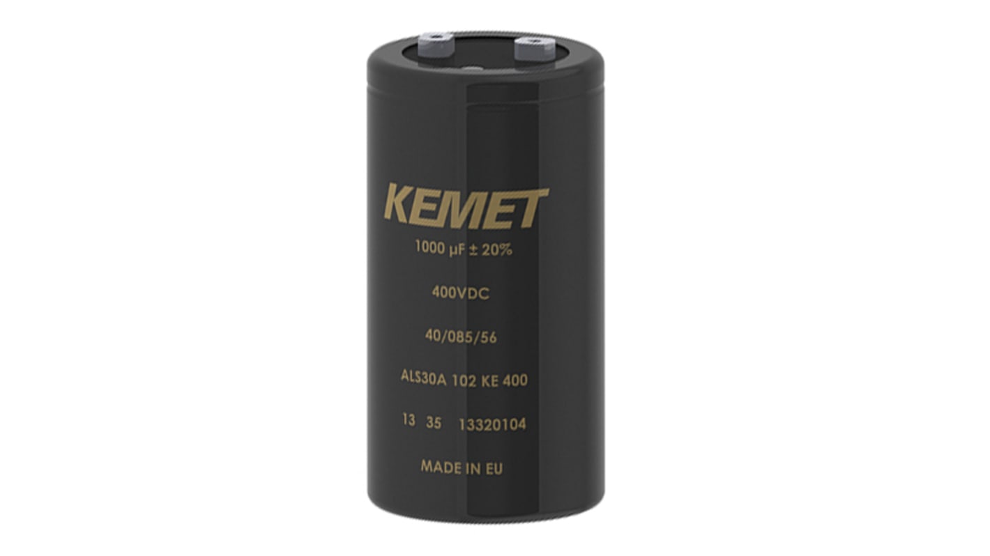 KEMET ALS31, Schraub Aluminium-Elektrolyt Kondensator 0.1F ±20% / 25V dc, Ø 51mm, +85°C