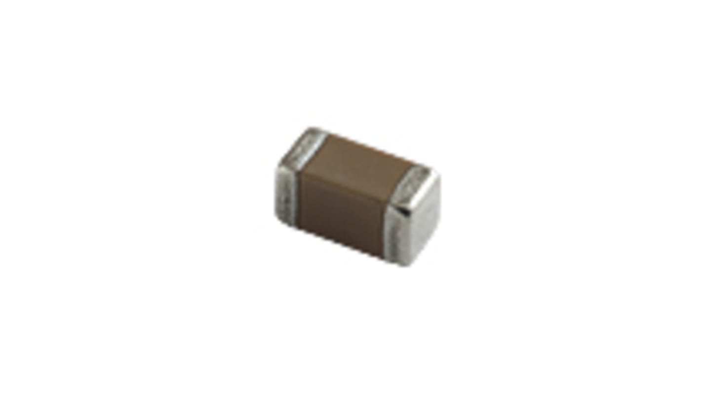 Murata 2.2nF Multilayer Ceramic Capacitor MLCC, 50V dc V, ±5% , SMD