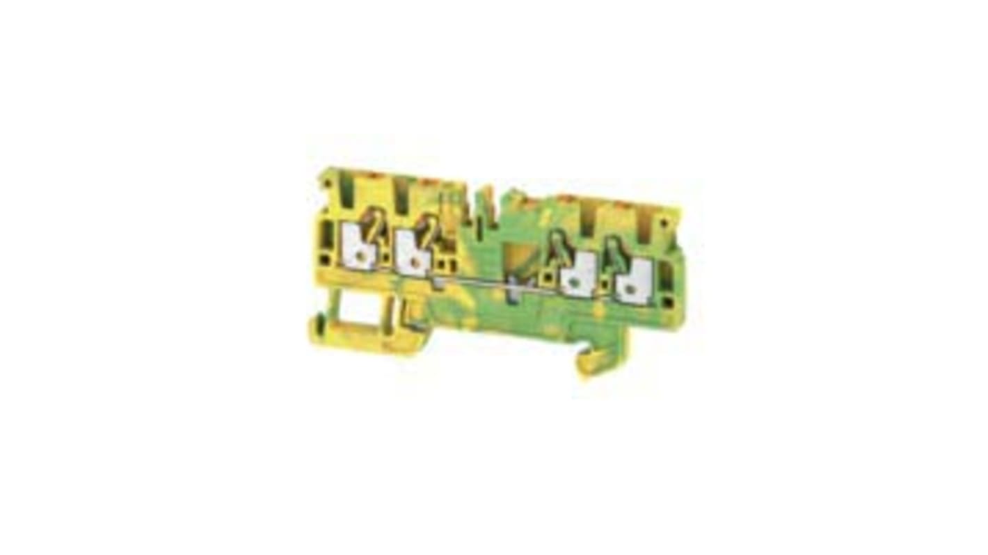 Weidmüller A Series Beige DIN Rail Terminal Block, 2.5mm², Single-Level, Push In Termination