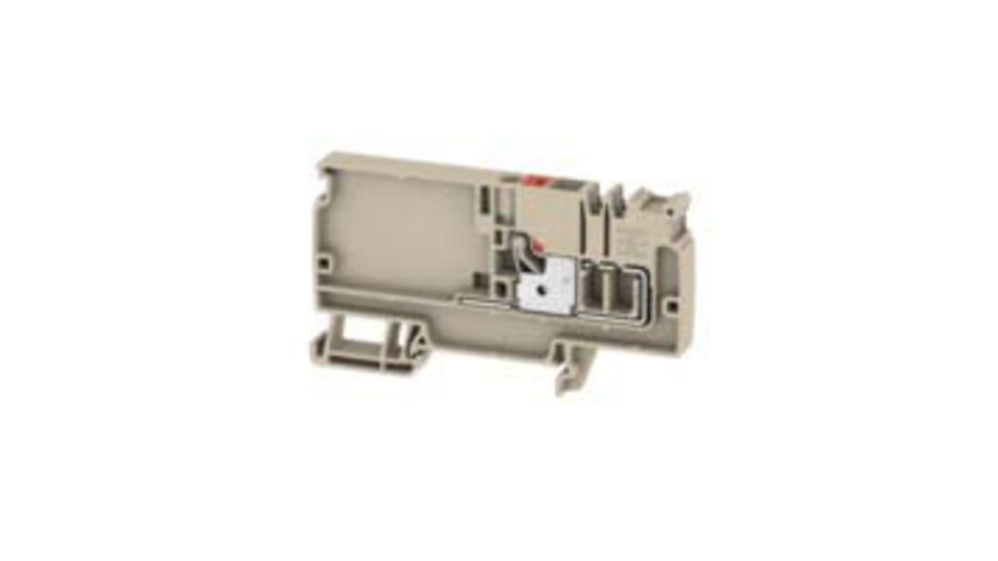 Weidmuller A Series Beige DIN Rail Terminal Block, 6mm², Single-Level, Push In Termination