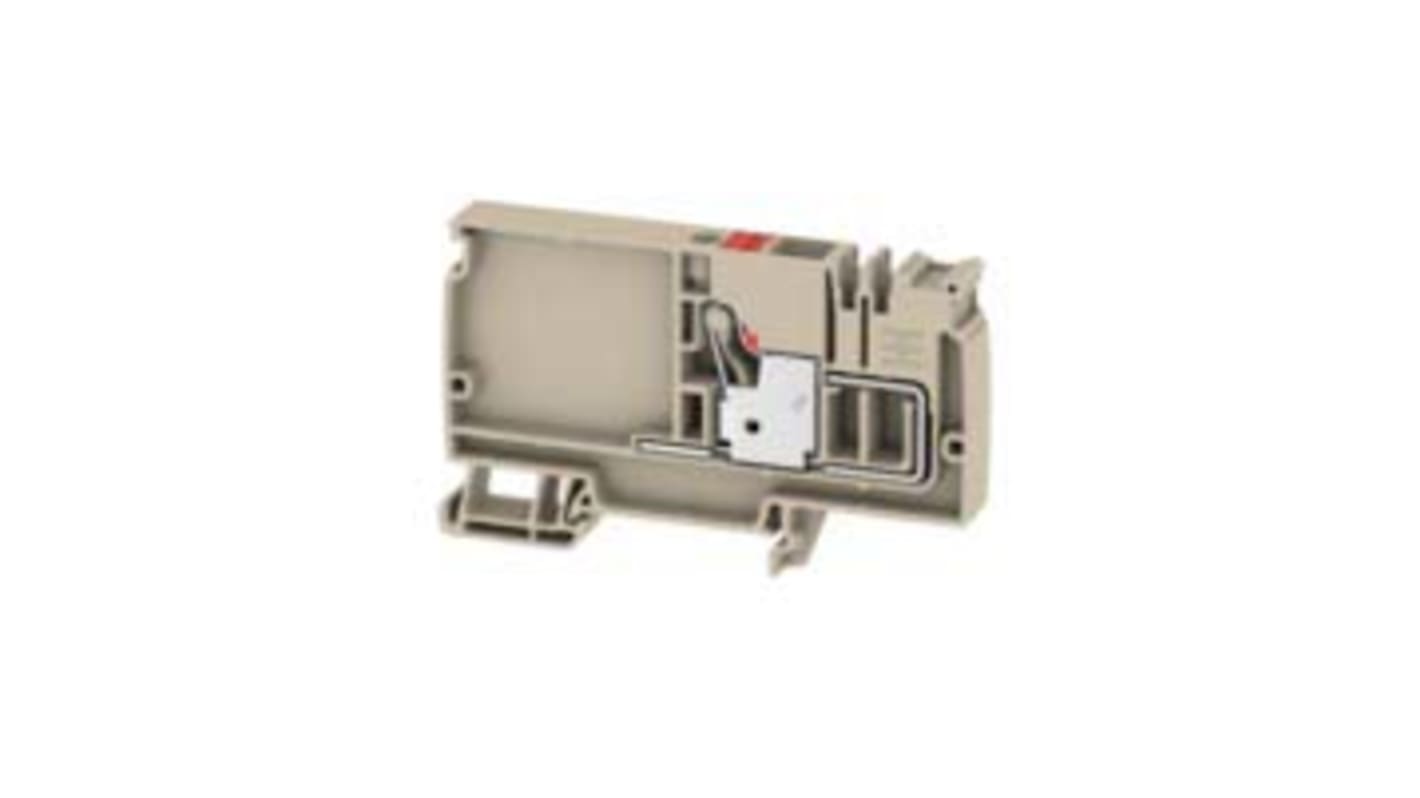 Weidmuller A Series Beige Terminal Block, 10mm², 1-Level, Push In Termination