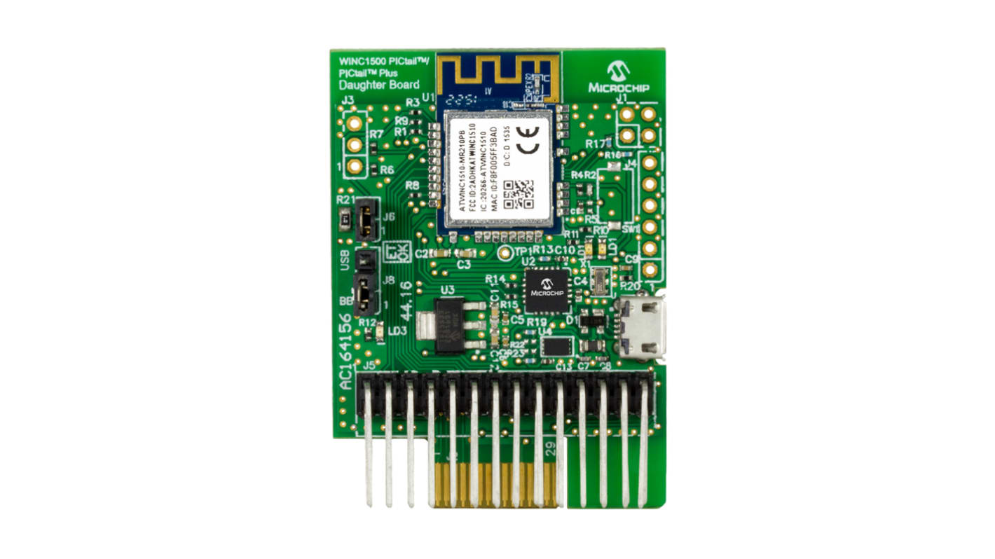 Microchip Entwicklungstool Kommunikation und Drahtlos für Zertifiziertes WLAN-Modul WINC1510-MR210PB, WiFi