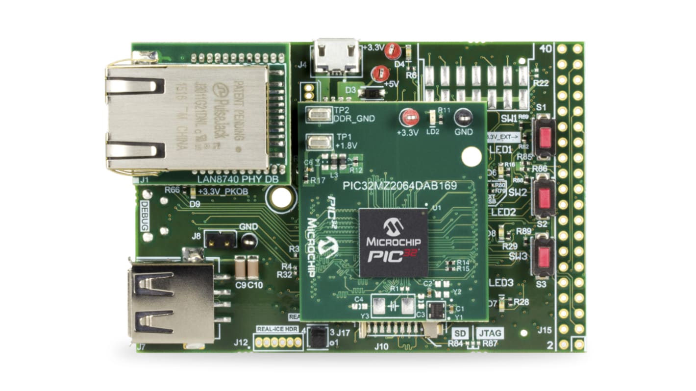 Microchip PIC32MZ 開発キット DM320010-C