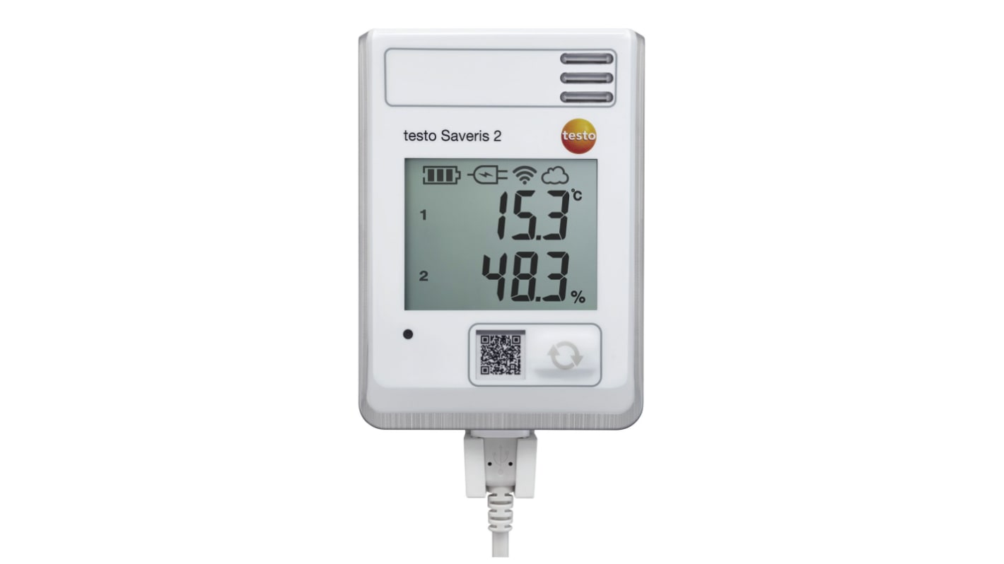 Testo 2-Kanal Feuchtigkeit, Temperatur Datenlogger, -30°C → +50°C / 100%RH, Sensor NTC