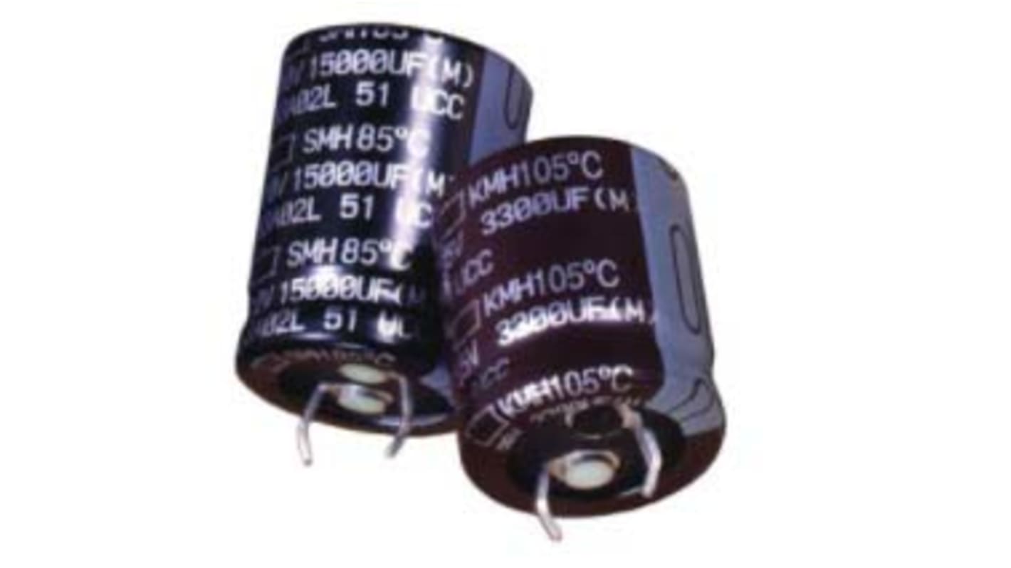 CHEMI-CON KMH Snap-In Aluminium-Elektrolyt Kondensator 22000μF ±20% / 35V dc, Ø 36mm x 50mm, bis 105°C