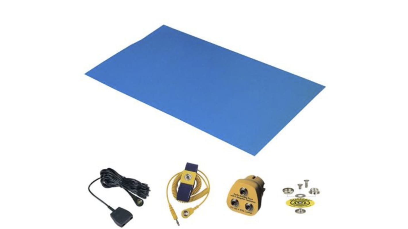 Worksurface ESD-Safe Mat Kit, 1.2 (Worksurface Mat)m x 0.6 (Worksurface Mat)m x 1.5 (Worksurface Mat)mm