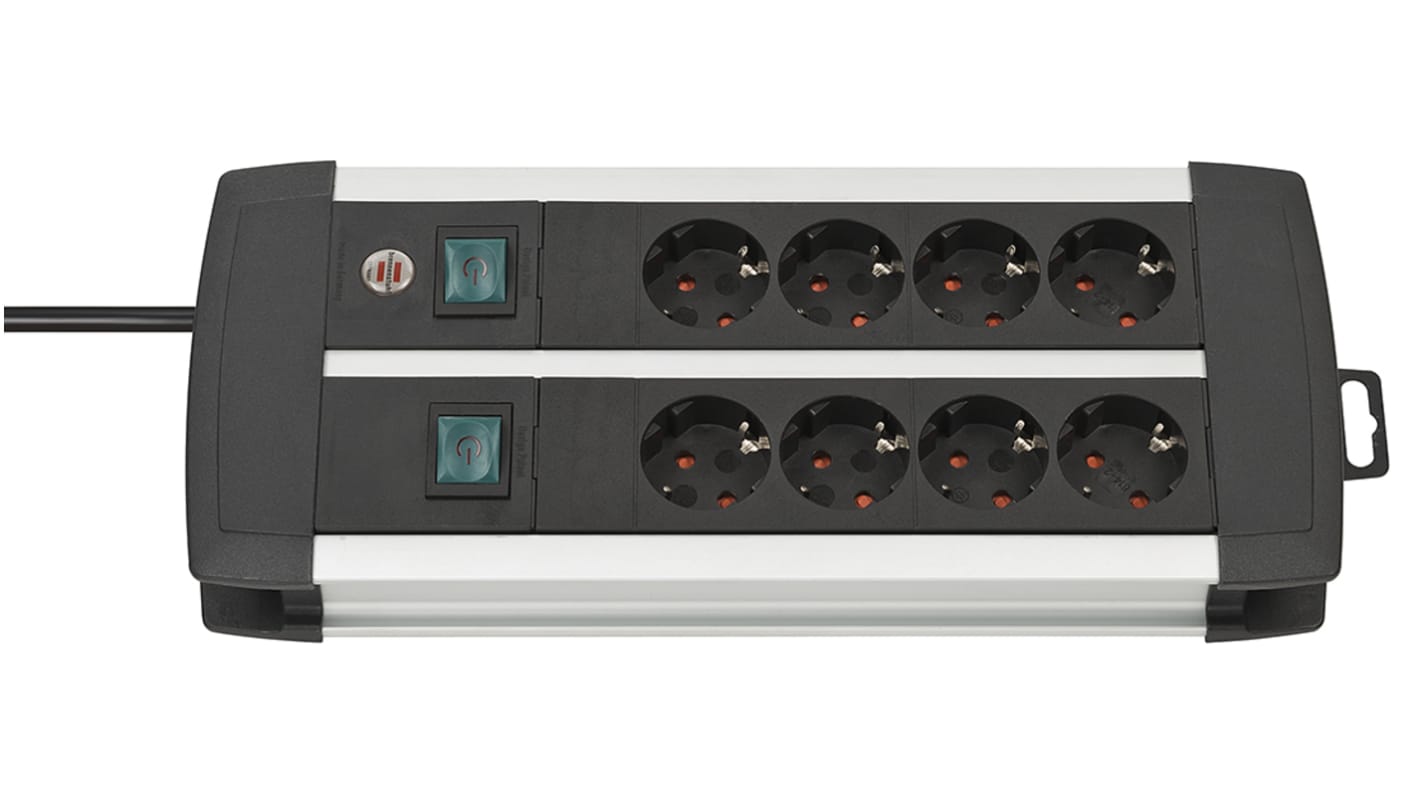 1391000908 brennenstuhl 3m 8 Socket Extension Lead, IP20 RS