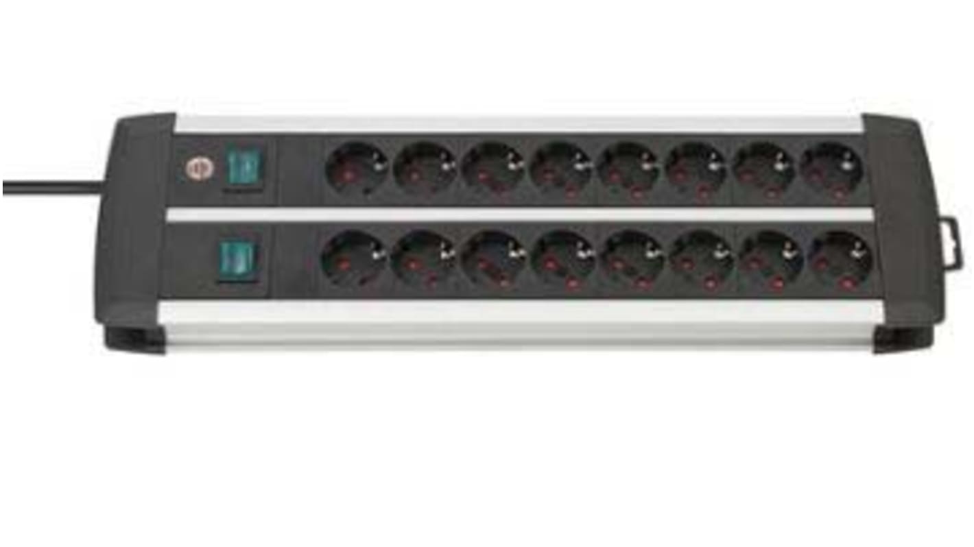 1391000916 brennenstuhl 3m 2 x 8 Socket Extension Lead, IP20 RS