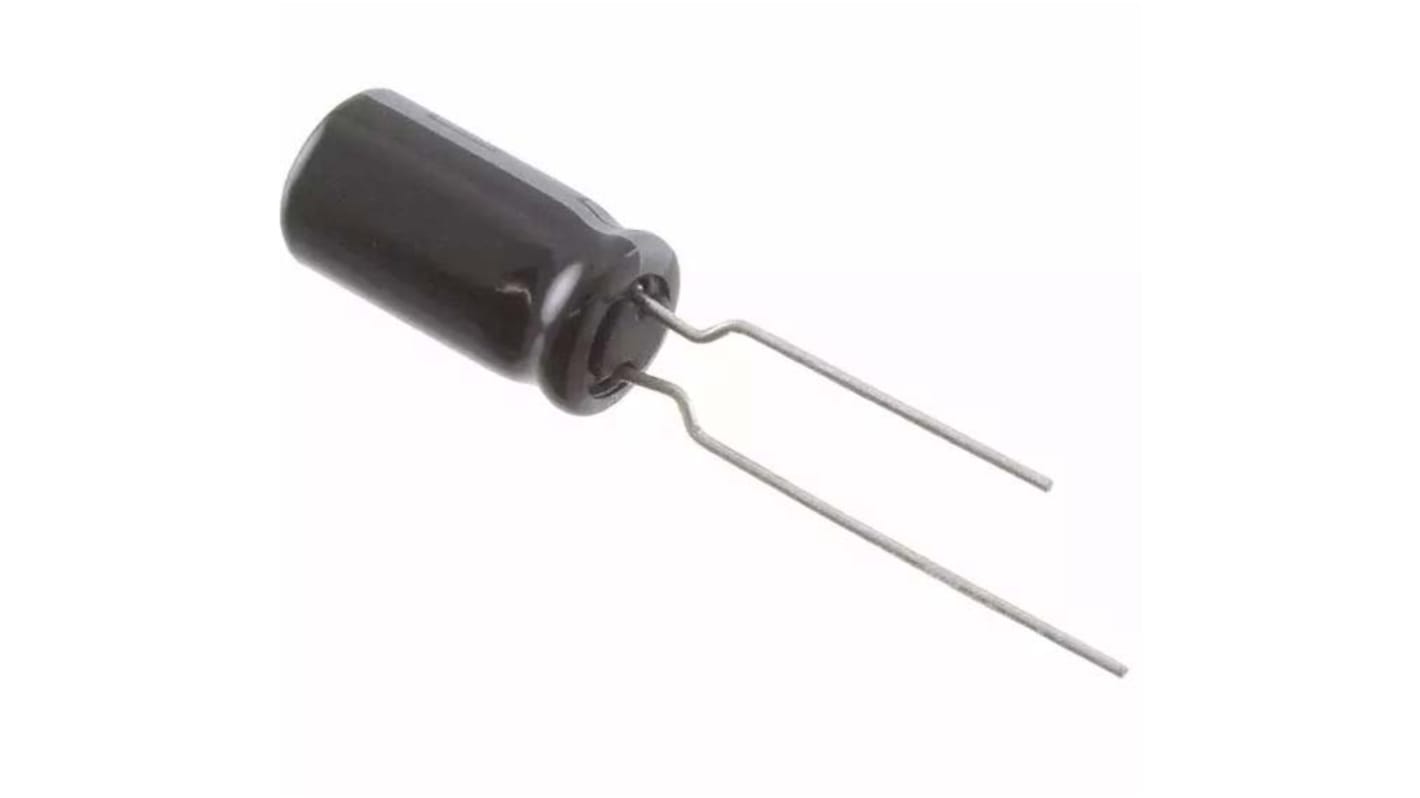 Condensador electrolítico Panasonic serie FS, 330μF, ±20%, 35V dc, Radial, Orificio pasante, 8 (Dia.) x 15mm, paso 3.5mm