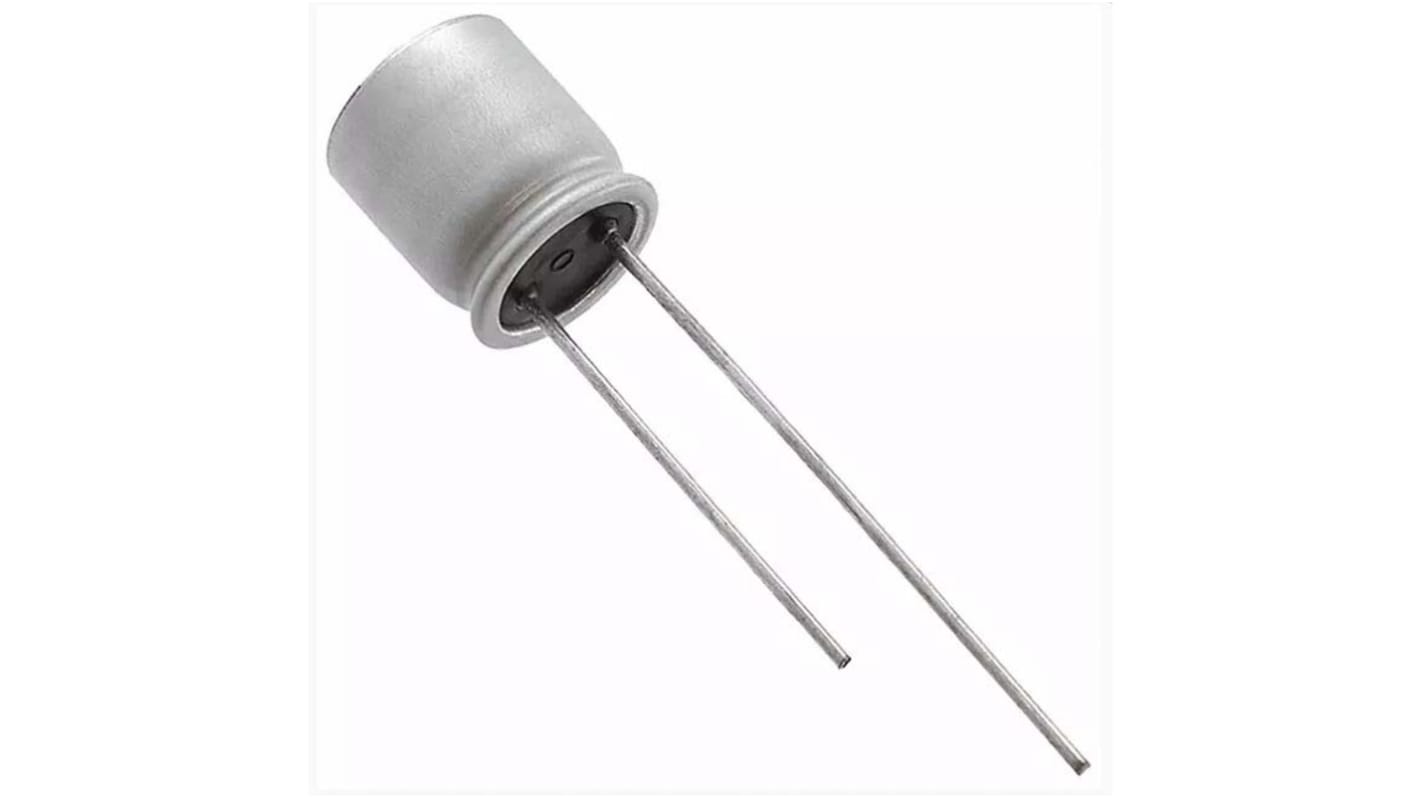 Panasonic SXE, THT Polymerkondensator 18μF ±20% / 100V dc, Ø 10mm, -55°C → +125°C