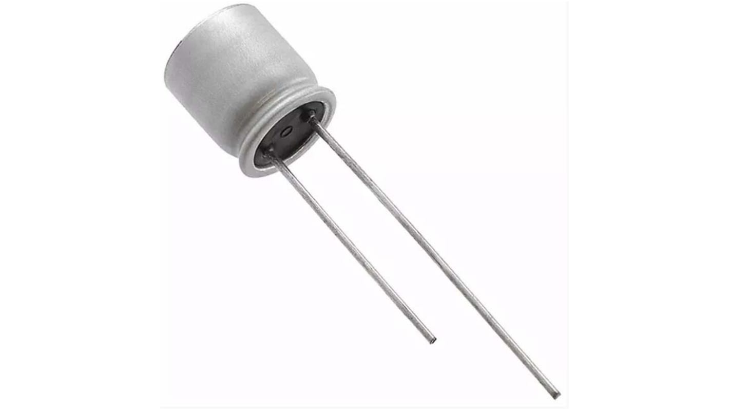 Panasonic SXE, THT Polymerkondensator 15μF ±20% / 100V dc, Ø 10mm, -55°C → +125°C