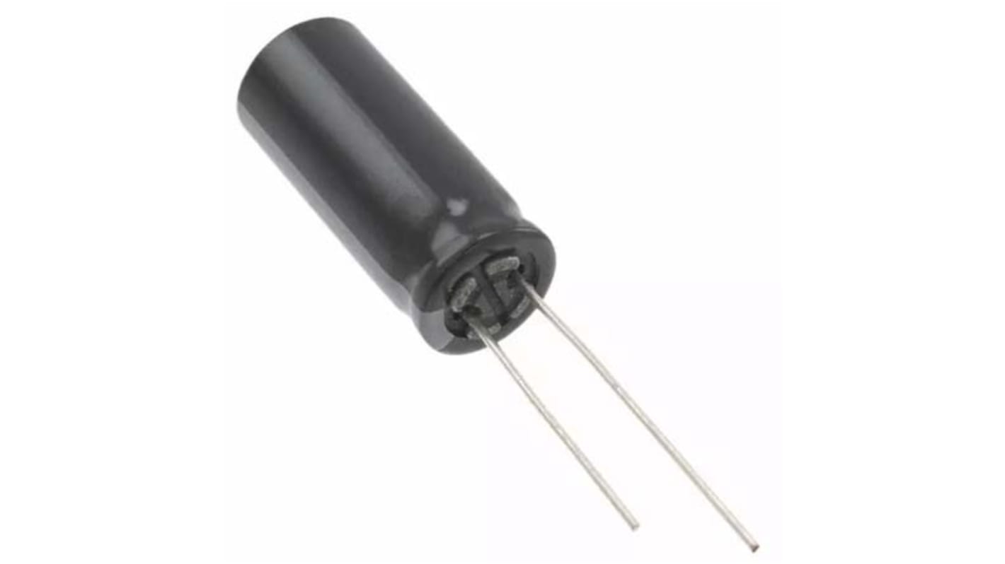 Condensador electrolítico Panasonic serie FS, 330μF, ±20%, 35V dc, Radial, Orificio pasante, 8 (Dia.) x 15mm, paso 3.5mm