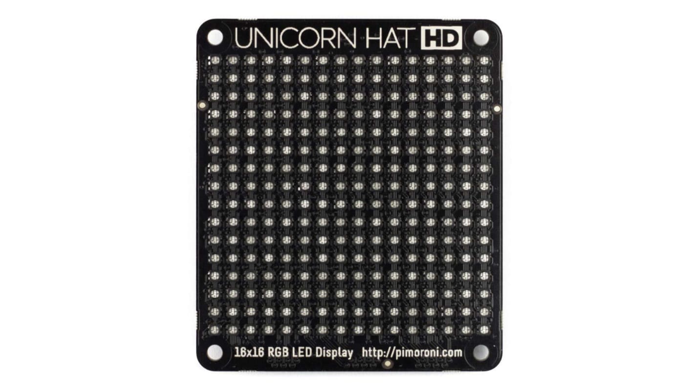 Matrix HAT à LED HD UNICORN avec 16 x 16 LED pour Raspberry PI Pimoroni