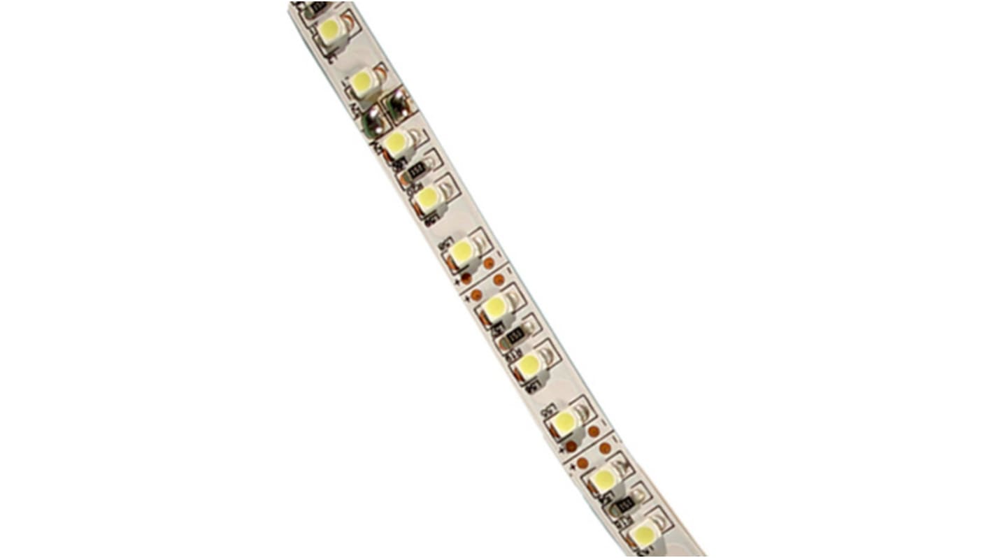 JKL Components 12V dc White LED Strip Light, 3500K Colour Temp, 5m Length