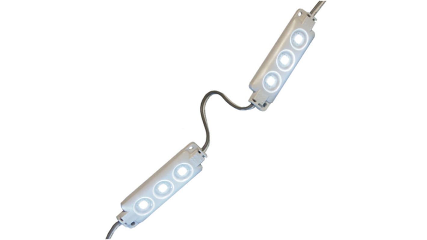 JKL Components 12V dc White LED Strip Light, 3000K Colour Temp, 68.2mm Length