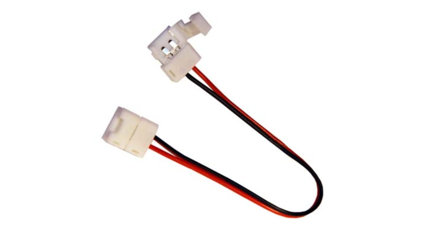JKL Components LED Kabel Typ Buchse, Stecker für Jeweils mit 8-mm-LED-Band (Breite) Anschluss, 137mm
