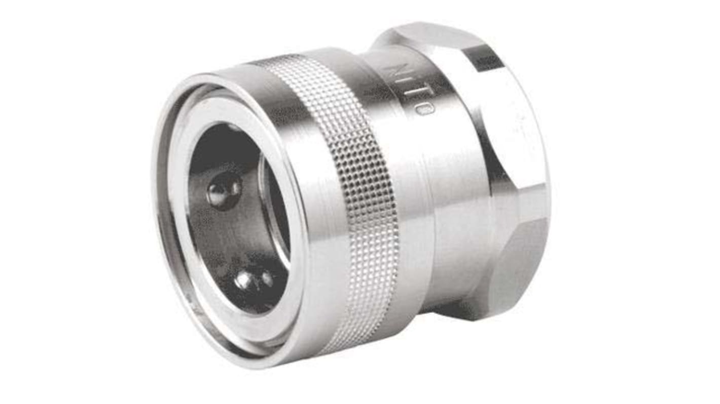 Nito Hose Connector, Straight Threaded Coupling, BSP 1in 1in ID, 25 bar