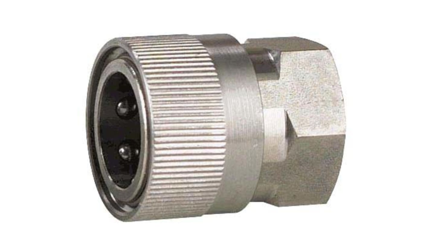 Nito Hose Connector, Straight Threaded Coupling, BSP 3/8in 3/8in ID, 390 bar