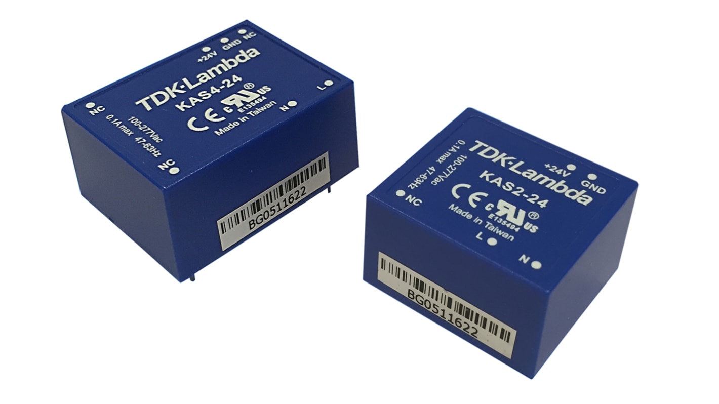 TDK-Lambda Embedded Switch Mode Power Supply SMPS, KAS2-12, 12V dc, 160mA, 2W, 1 Output, 120 → 430 V dc, 90