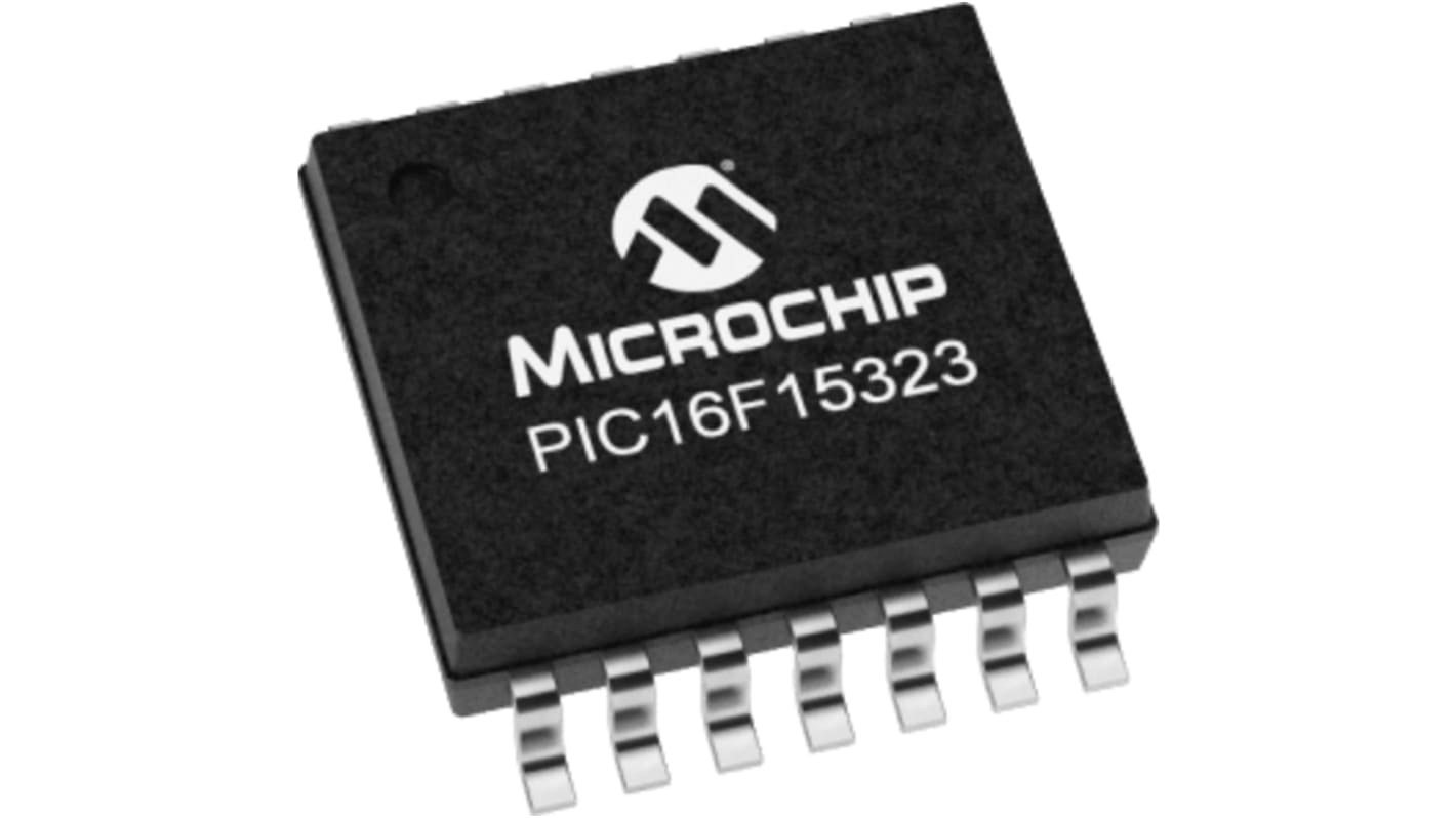 Microchip PIC16F15323-I/ST, 8bit 8 bit CPU Microcontroller, PIC16, 32MHz, 3.5 kB Flash, 14-Pin TSSOP