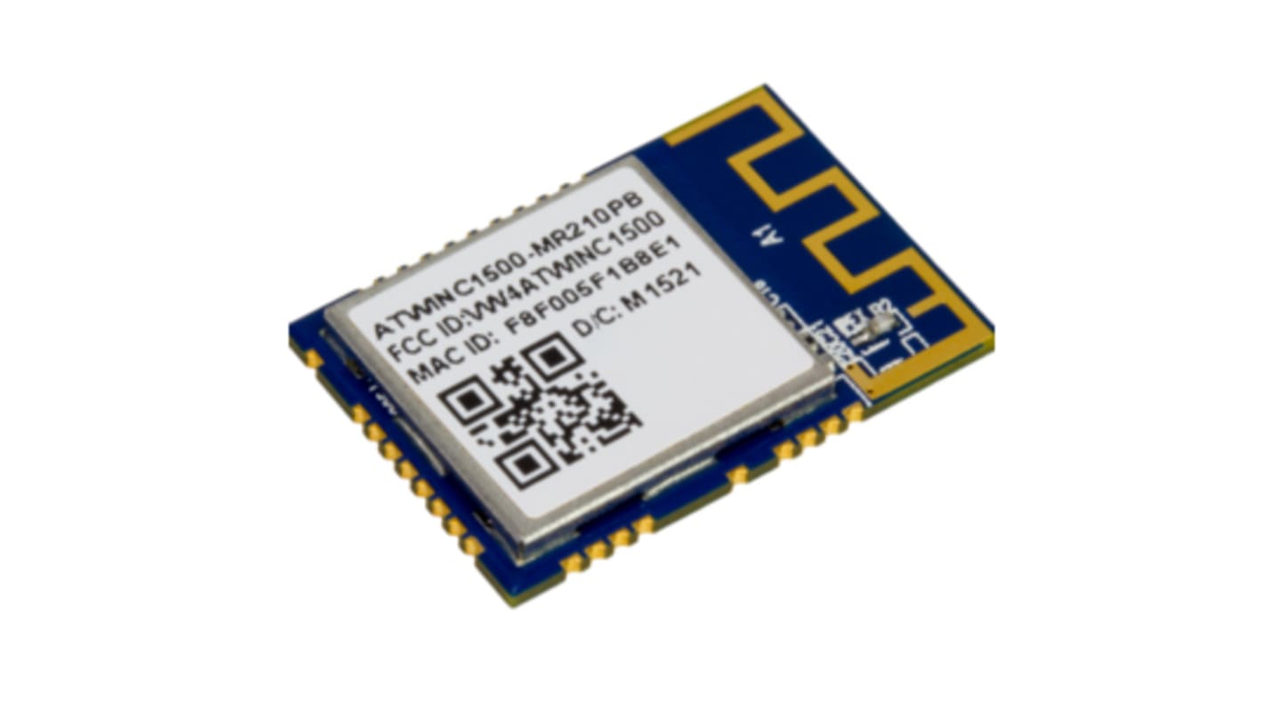 Módulo wifi Microchip, ATWINC1500-MR210PB1172, WEP, WPA, WPA2, Interfáz SPI, , 2.7 to 3.6V, 21.7 x 14.7 x 2.1mm