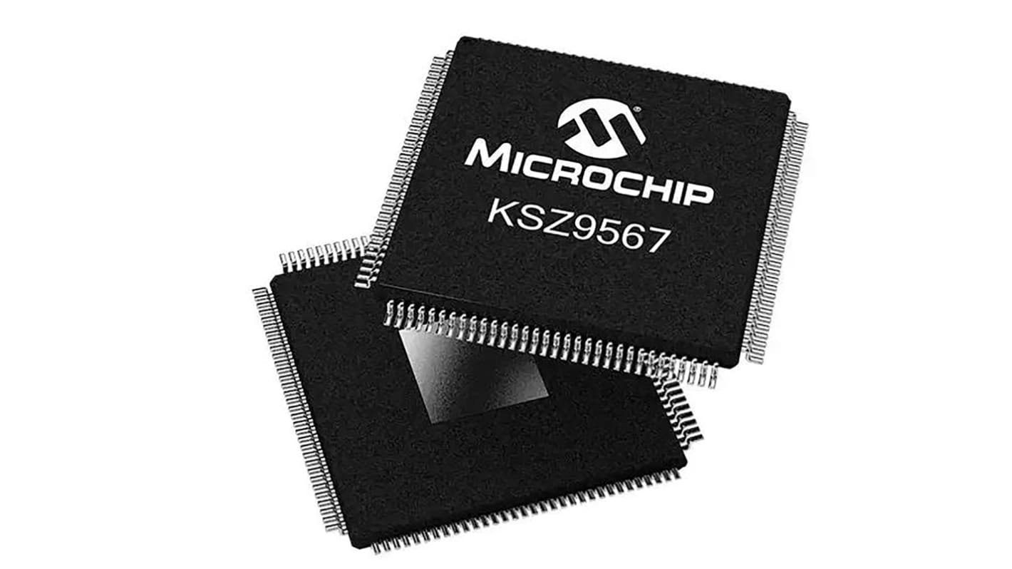 MicrochipEntwicklungskits Interface, Ethernet Switch KSZ9567RTXI Ethernet-Switch, Giga