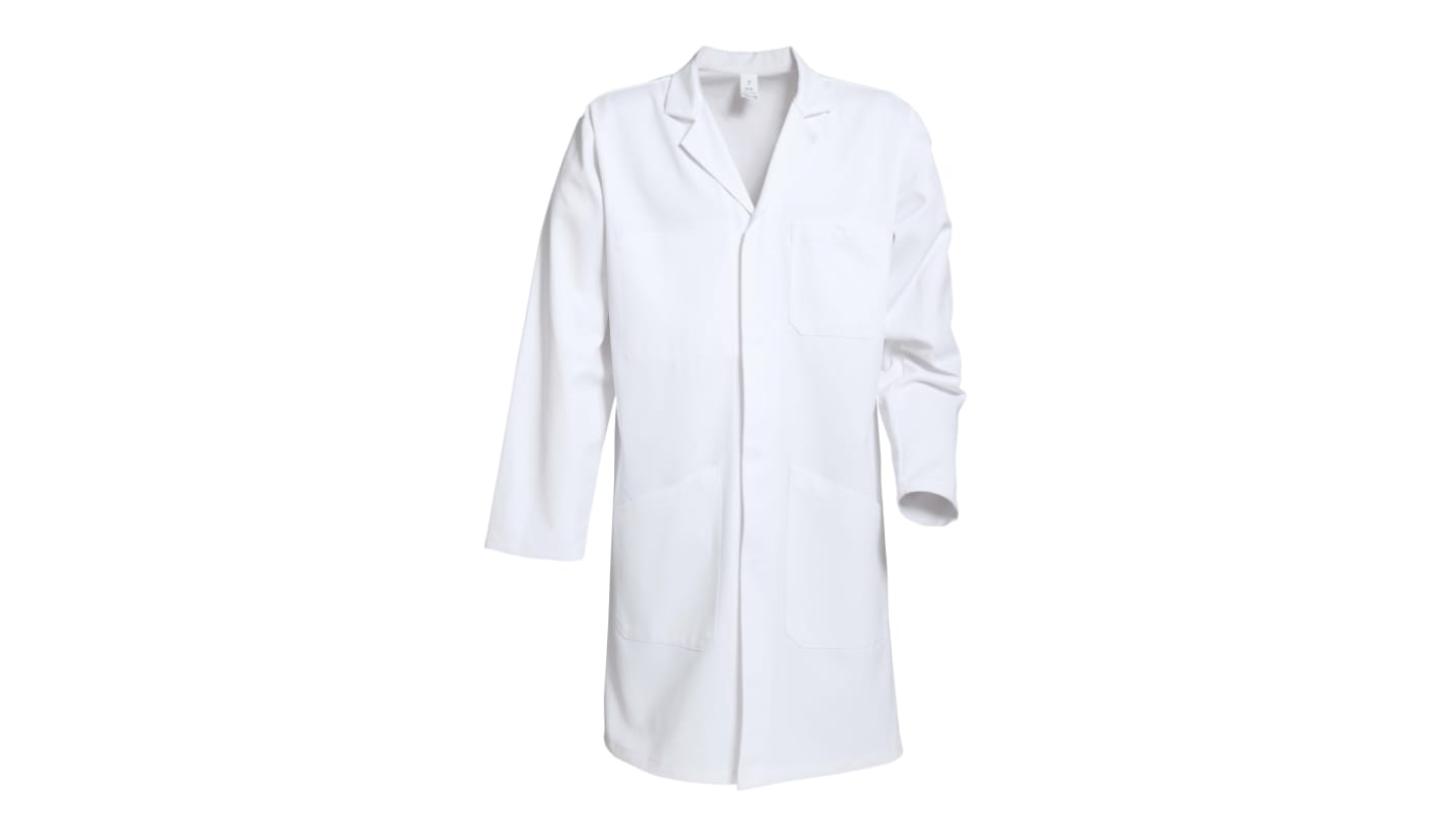 Blouse de laboratoire MOLINEL, Blanc, taille XL, Réutilisable, Coton
