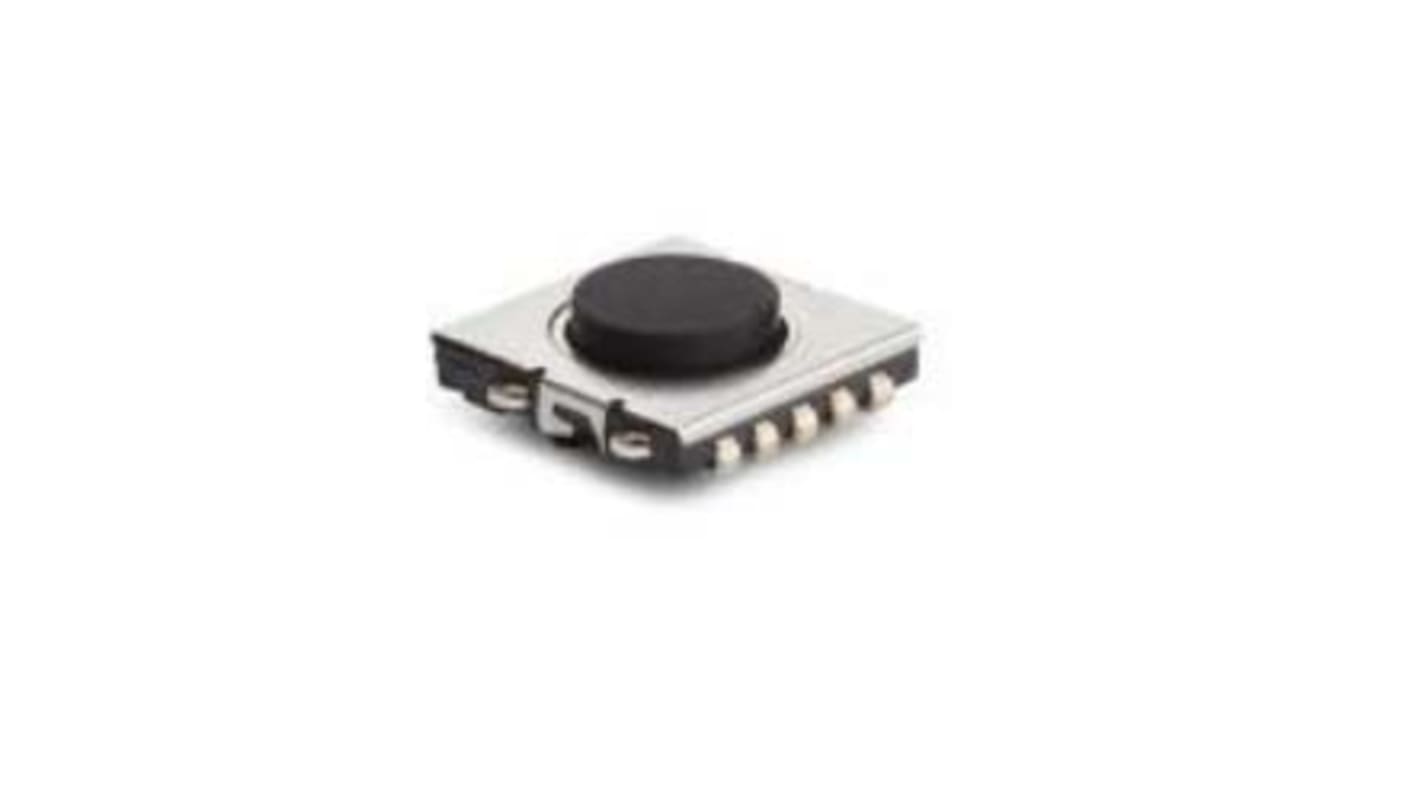 IP67 Black Round Tactile Switch, SPST 50 mA 1mm Surface Mount