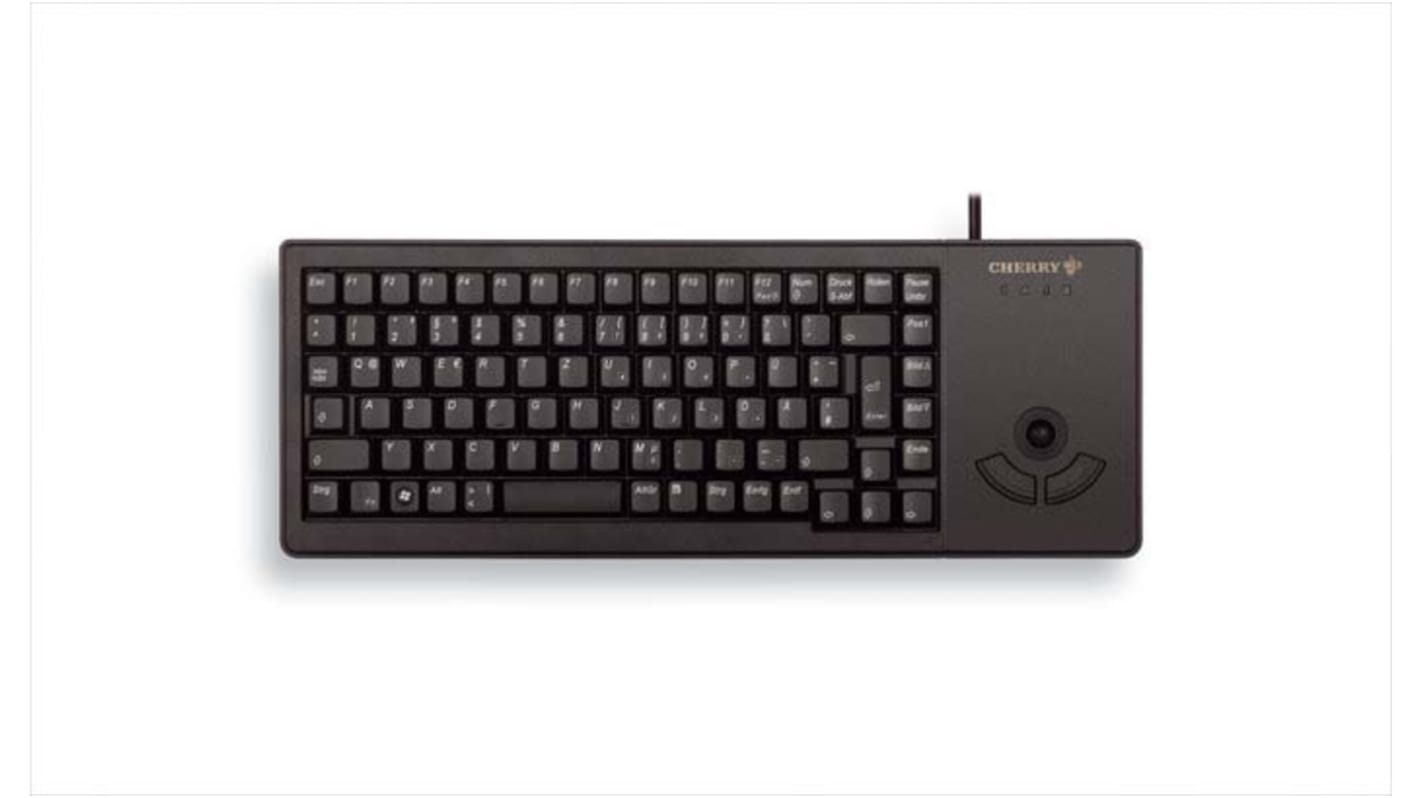 CHERRY G84-5400 Wired USB Trackball Keyboard, AZERTY, Black