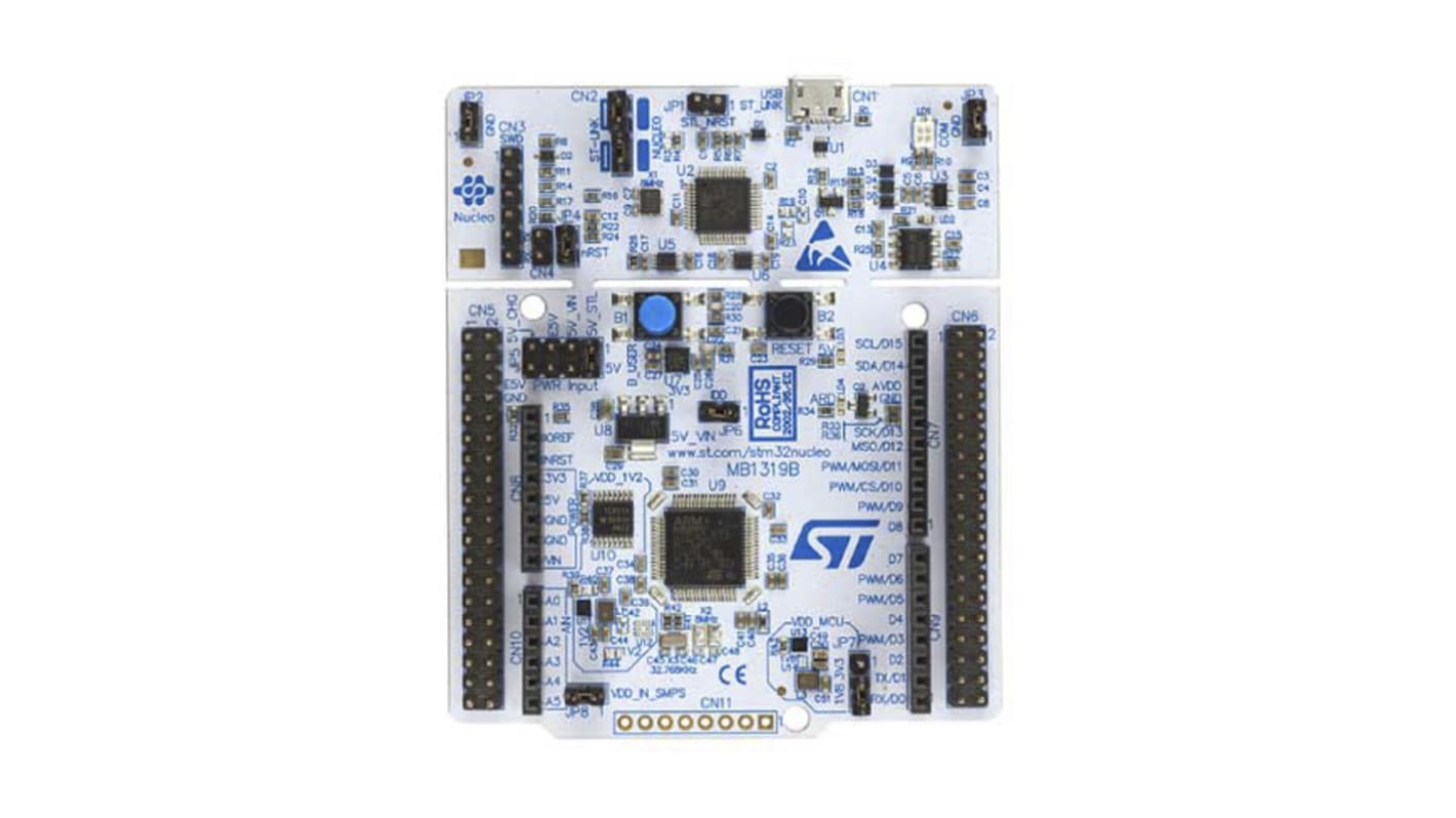 Placa de desarrollo STM32 Nucleo-64 de STMicroelectronics, con núcleo ARM mbed